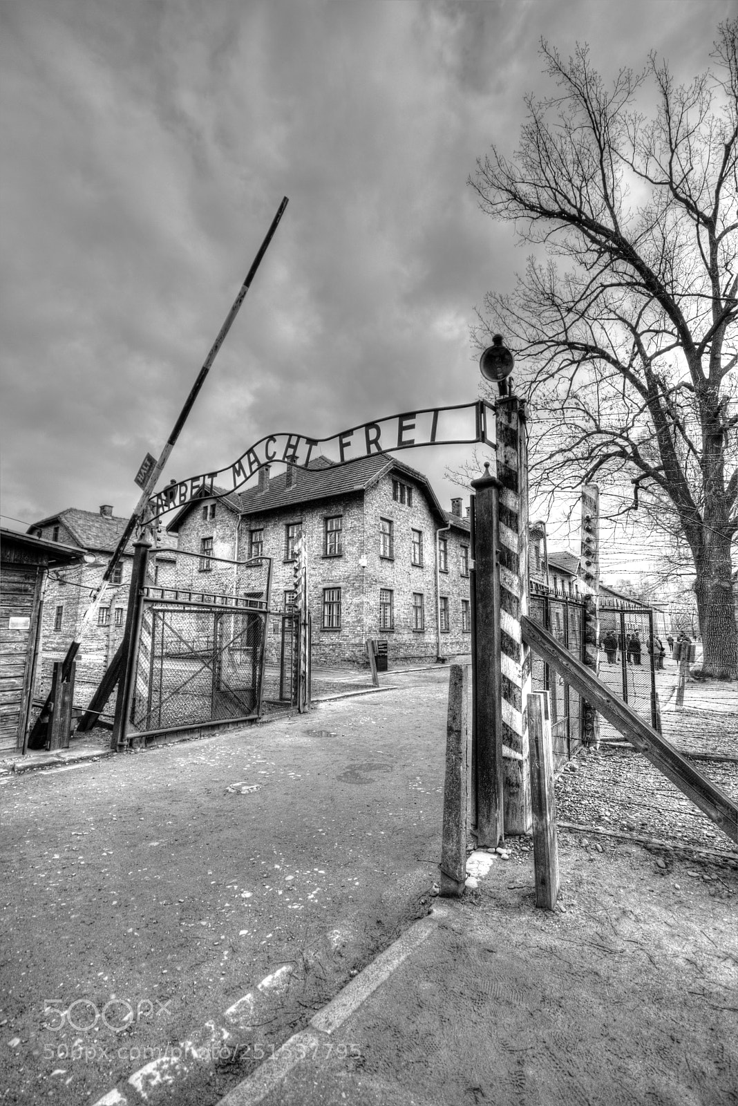 Nikon D3300 sample photo. Auschwitz main gate photography