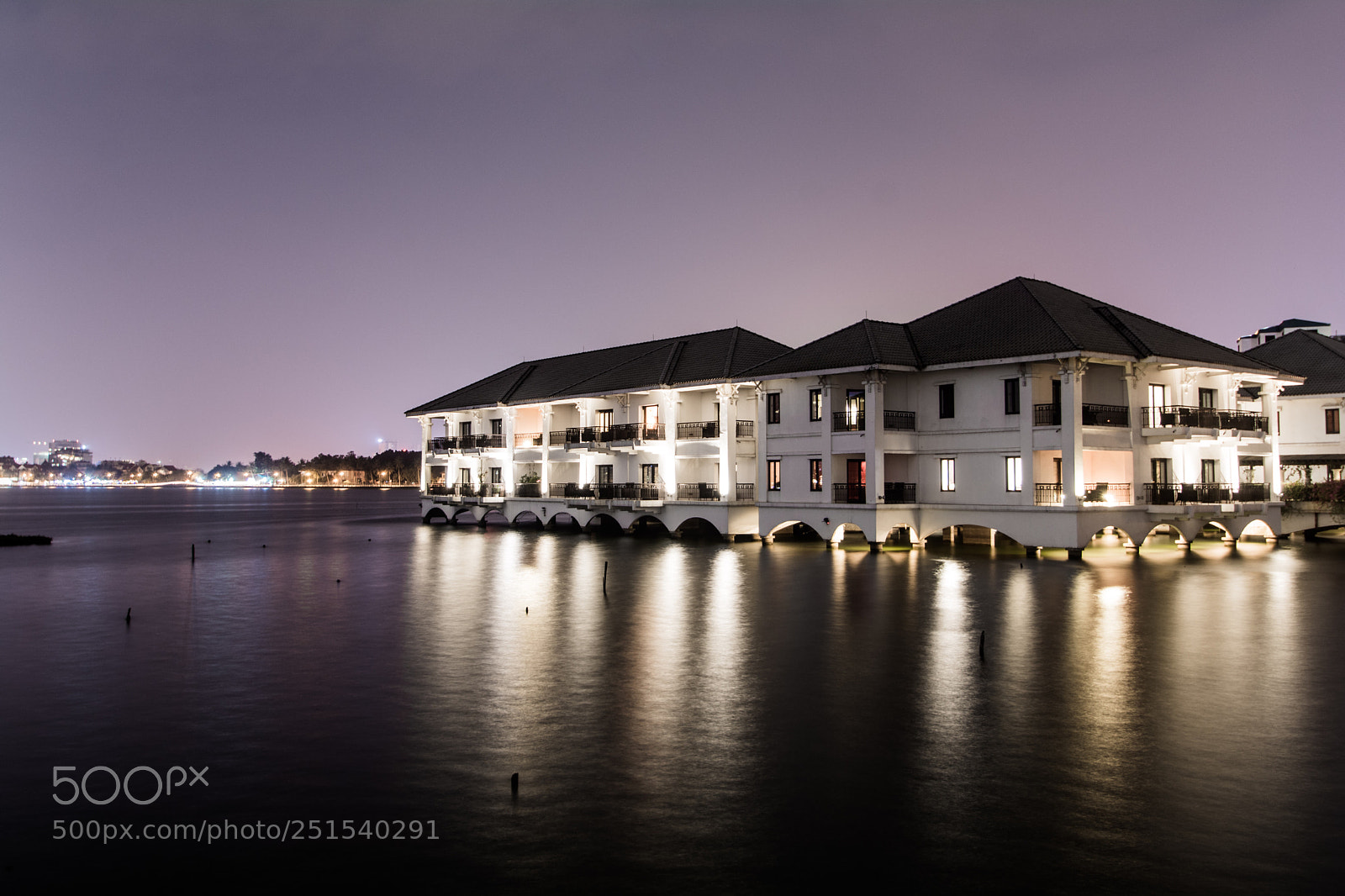 Nikon D7100 sample photo. Night lakeside photography