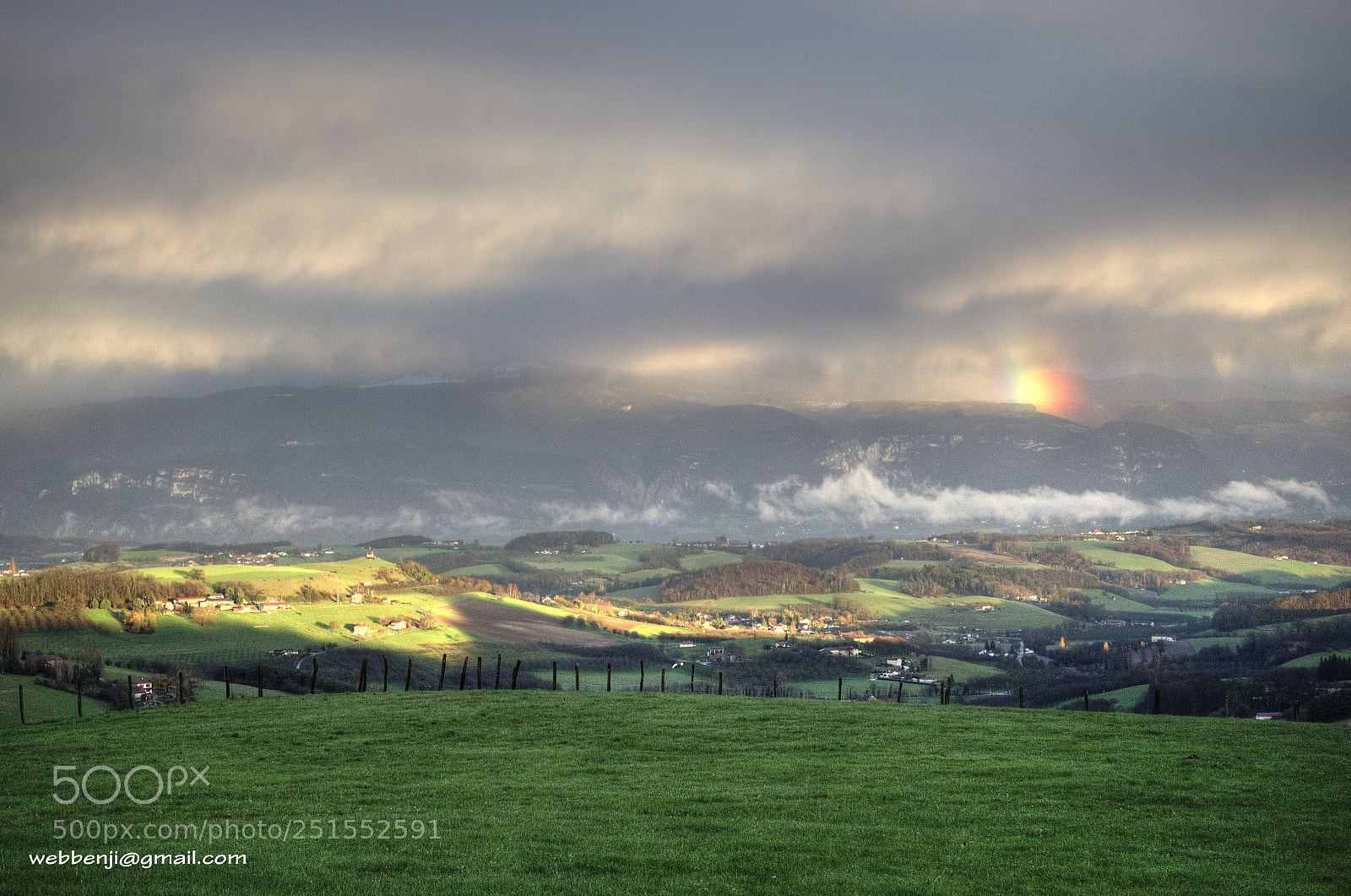 Nikon D5100 sample photo. Rainbow over the vercors photography