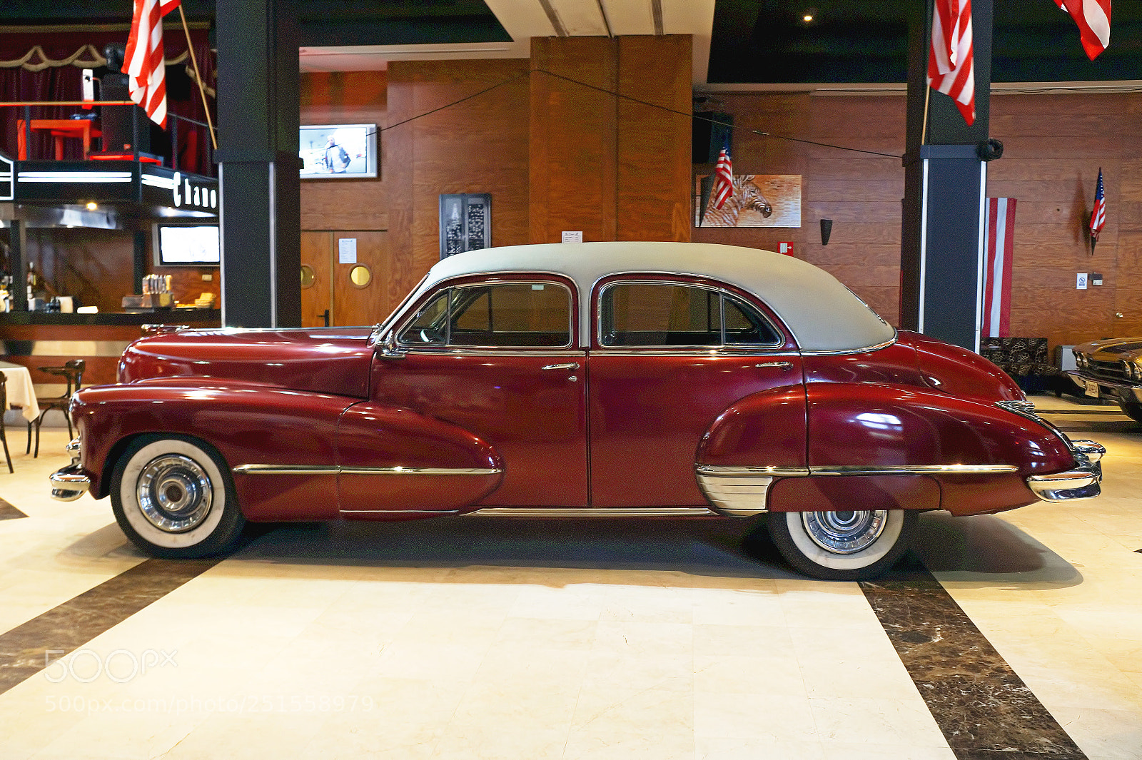 Sony Alpha a3000 sample photo. Cadillac series 61 sedan photography