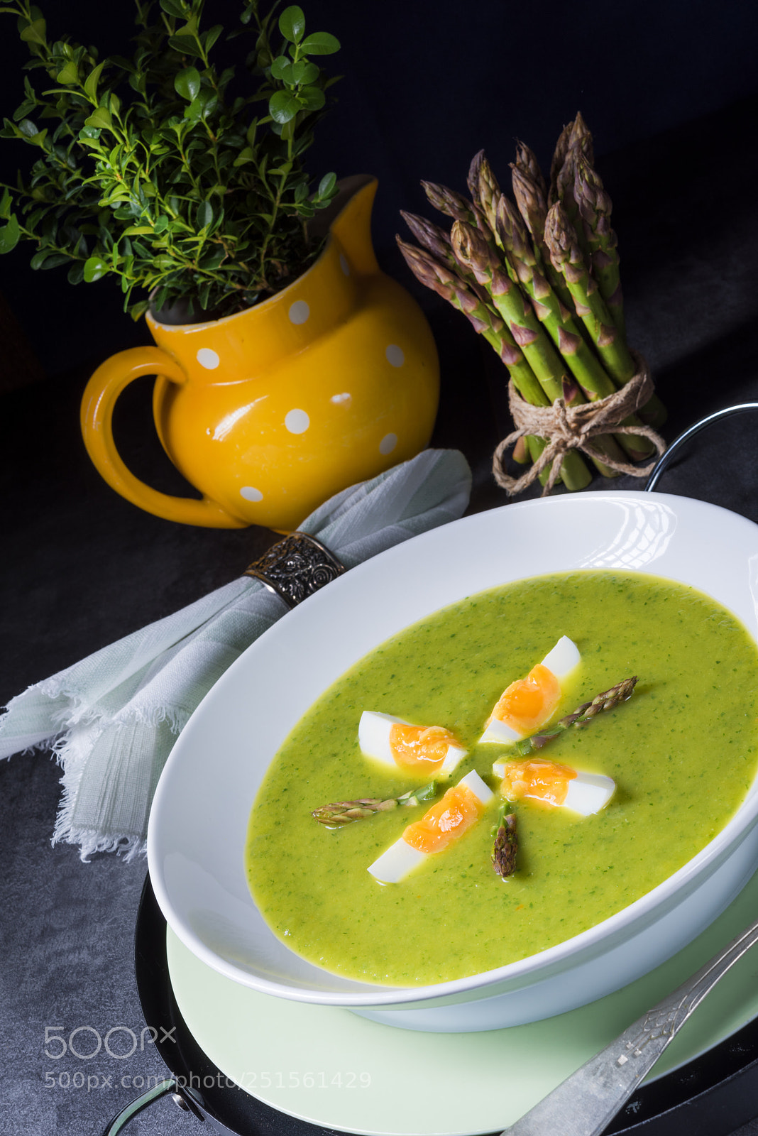 Nikon D810 sample photo. Green wild garlic soup photography