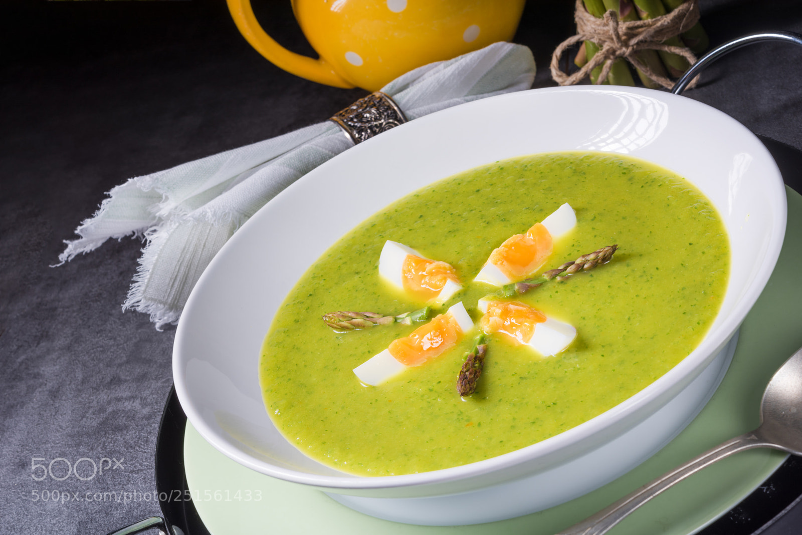 Nikon D810 sample photo. Green wild garlic soup photography