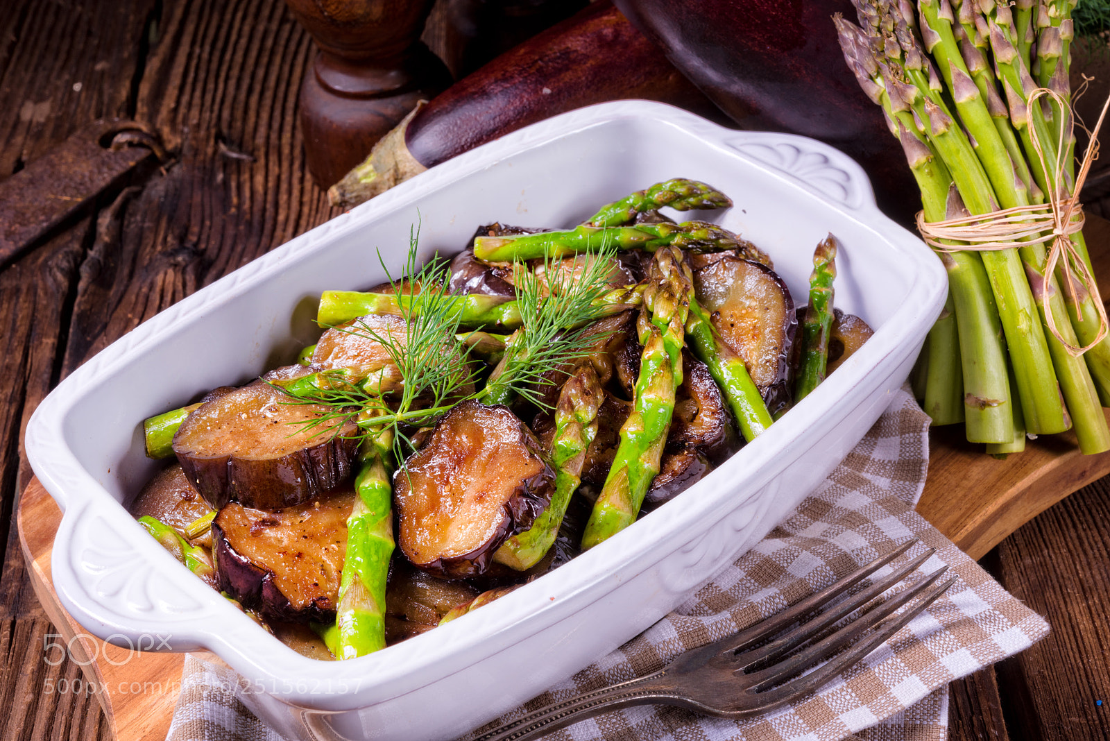 Nikon D810 sample photo. Eggplant casserole with green photography