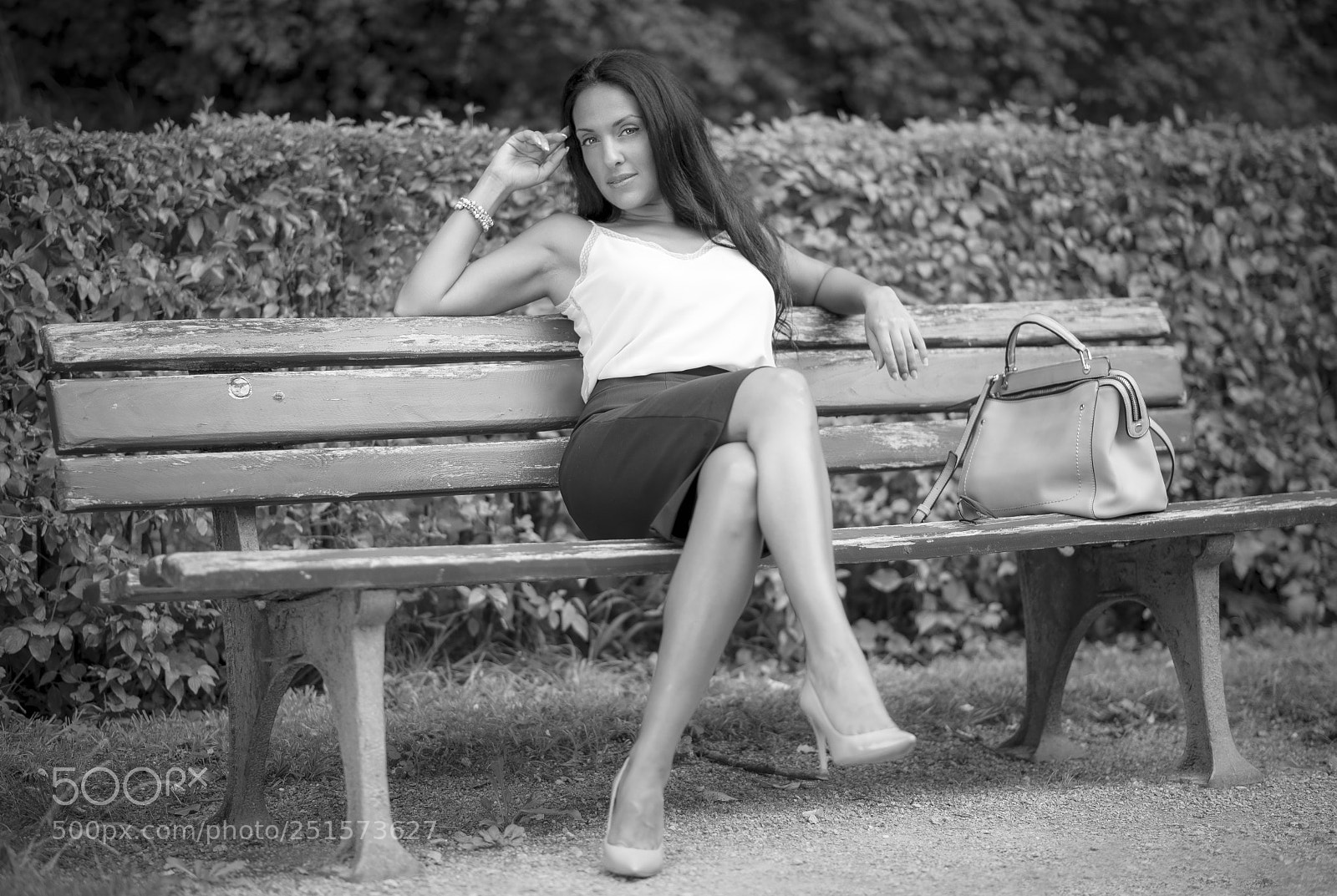 Nikon D610 sample photo. Park bench photography