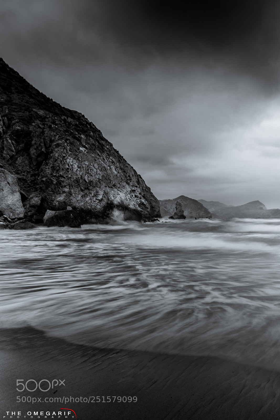 Nikon D3100 sample photo. Waves in b&w photography