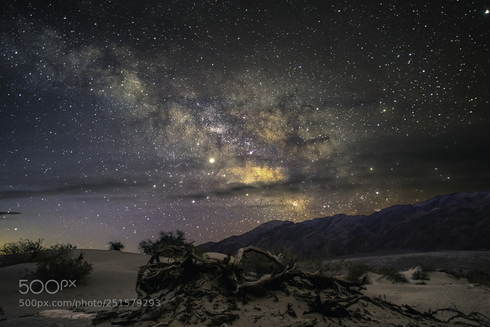 Nikon D810 sample photo. Death valley night lights photography