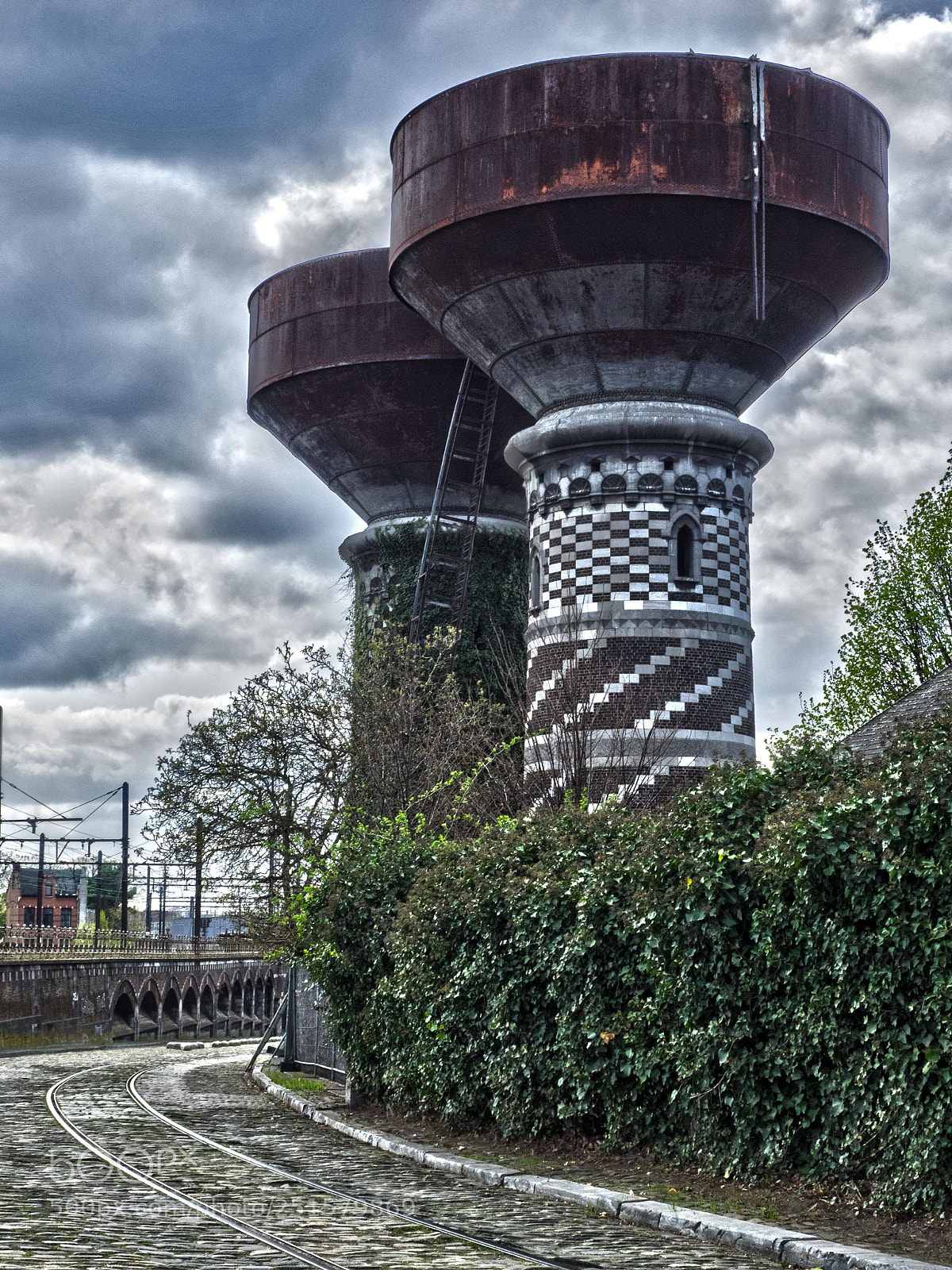 Olympus OM-D E-M1 sample photo. Old water towers photography