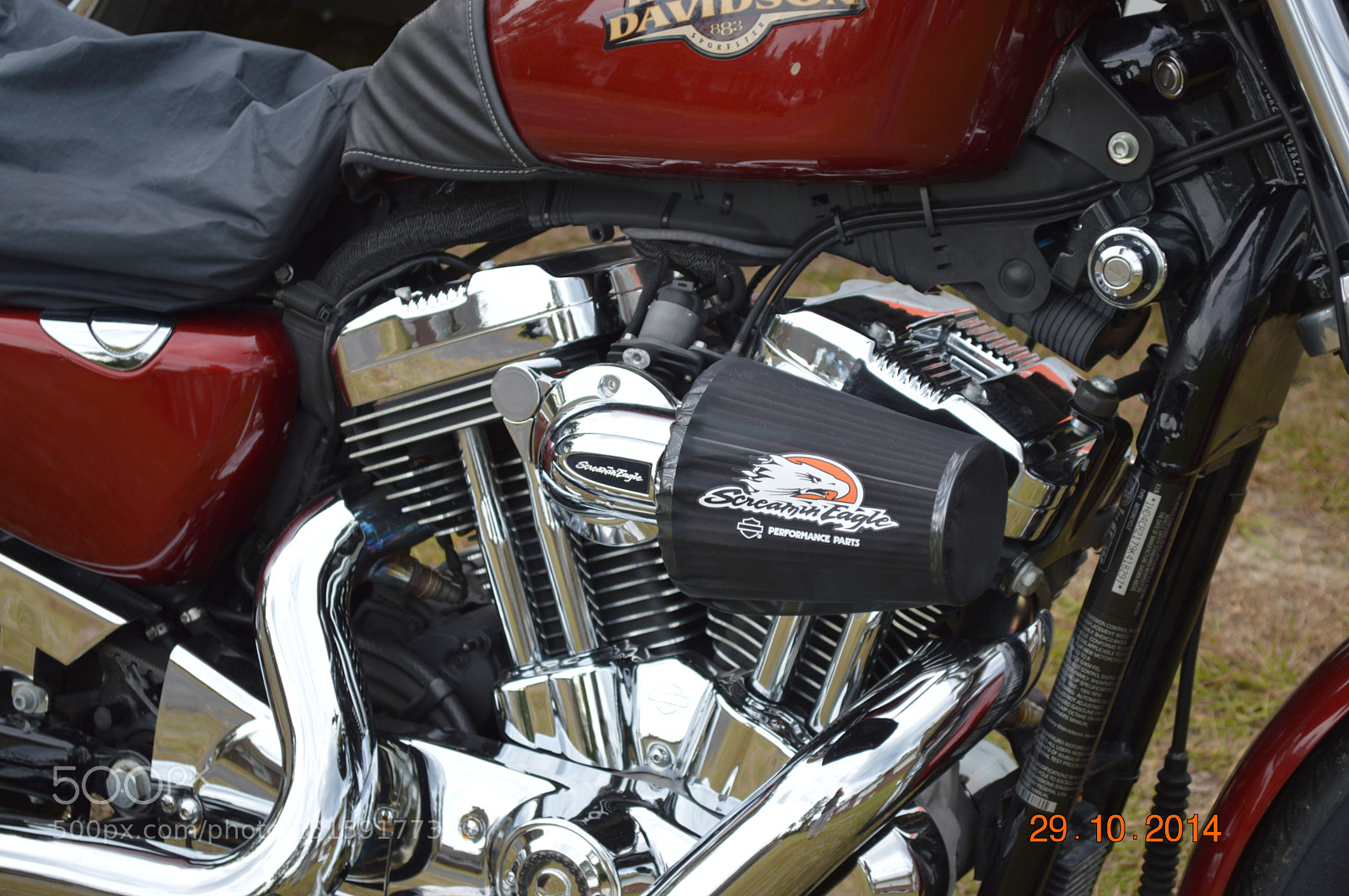 Nikon D3200 sample photo. Harley engine photography