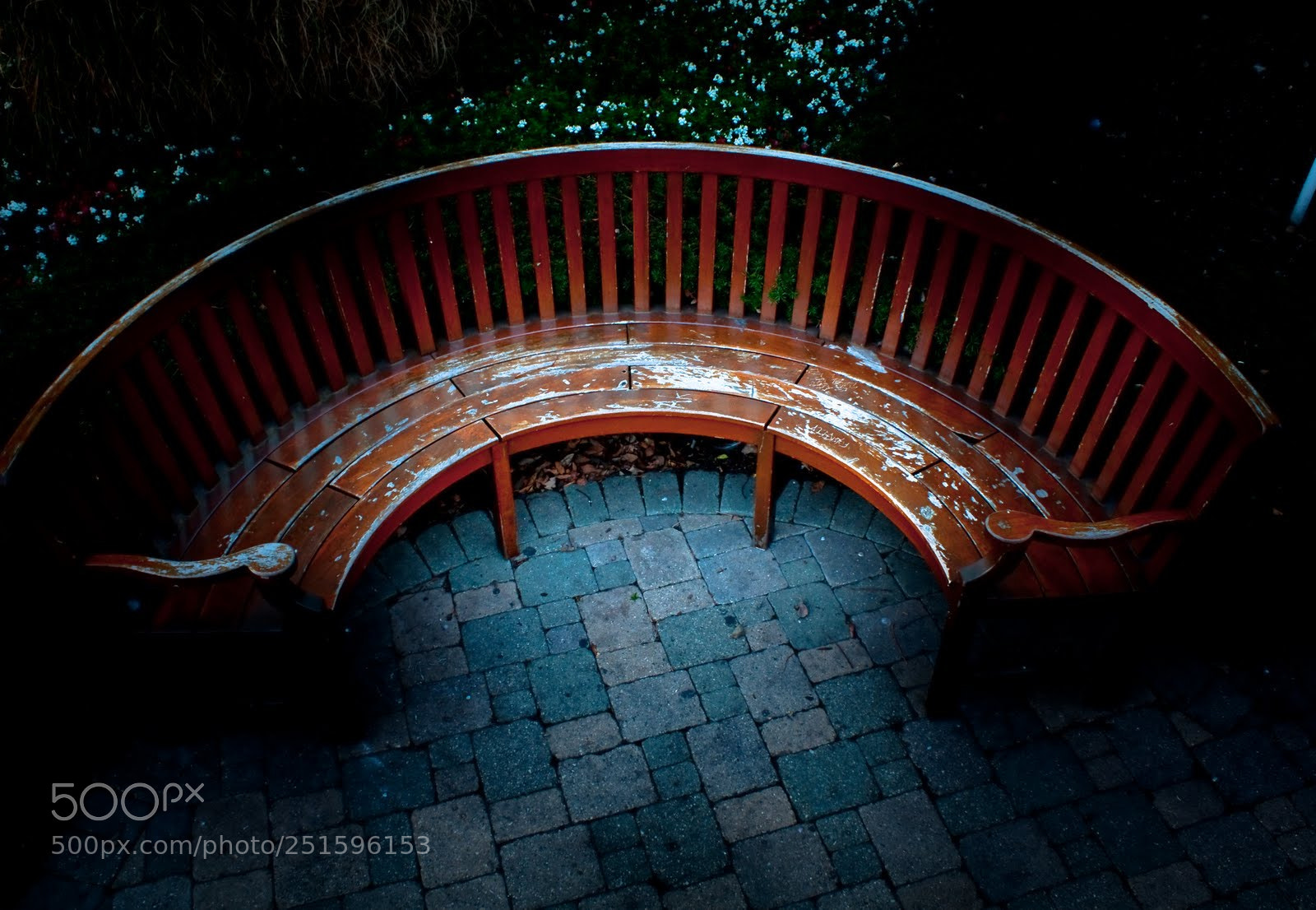 Sony Alpha DSLR-A700 sample photo. Red bench photography
