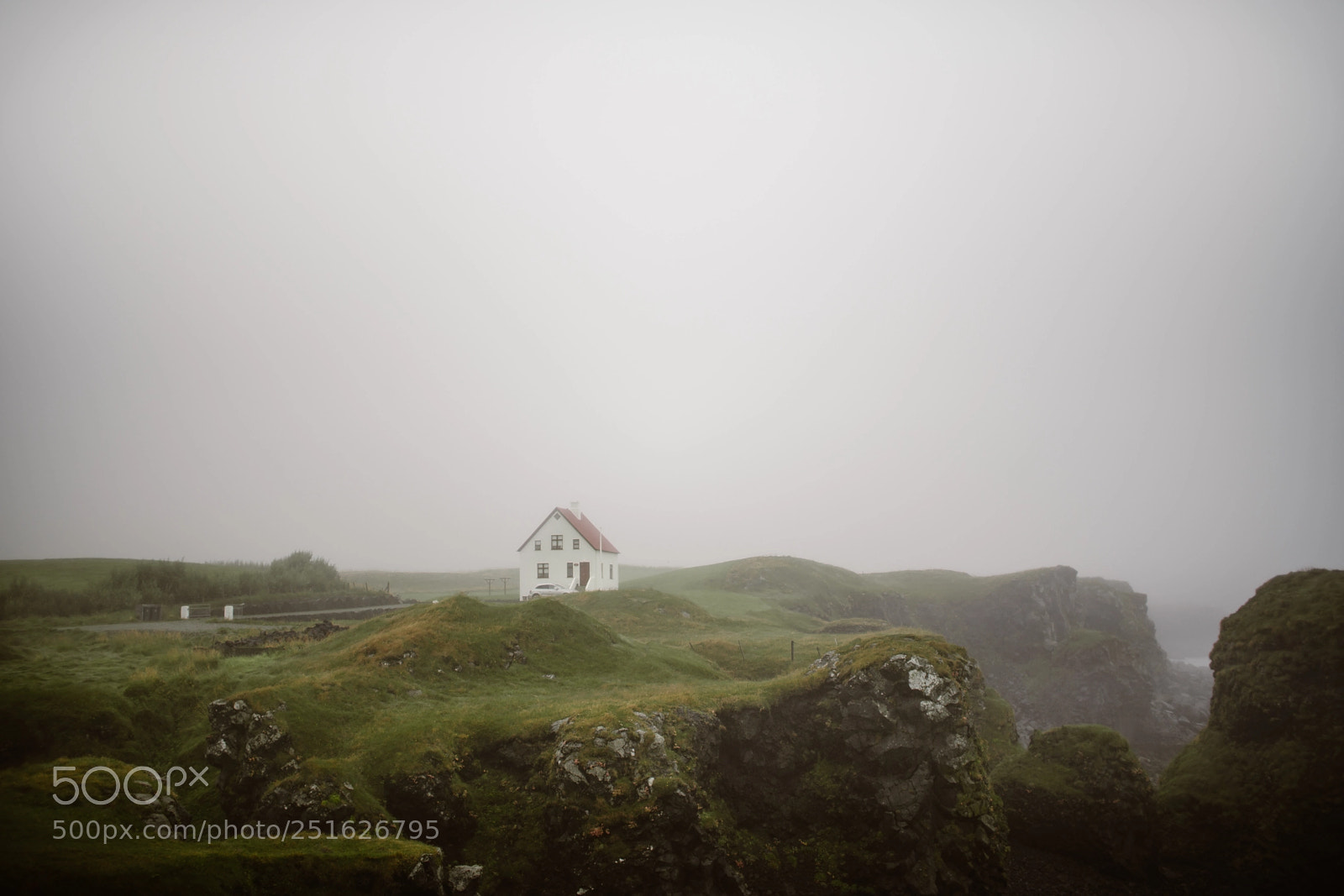 Sony a7R II sample photo. Foggy day at arnarstapi photography