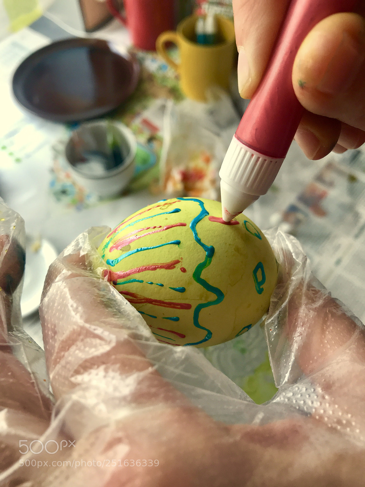Apple iPhone 7 sample photo. Woman painting an easter photography