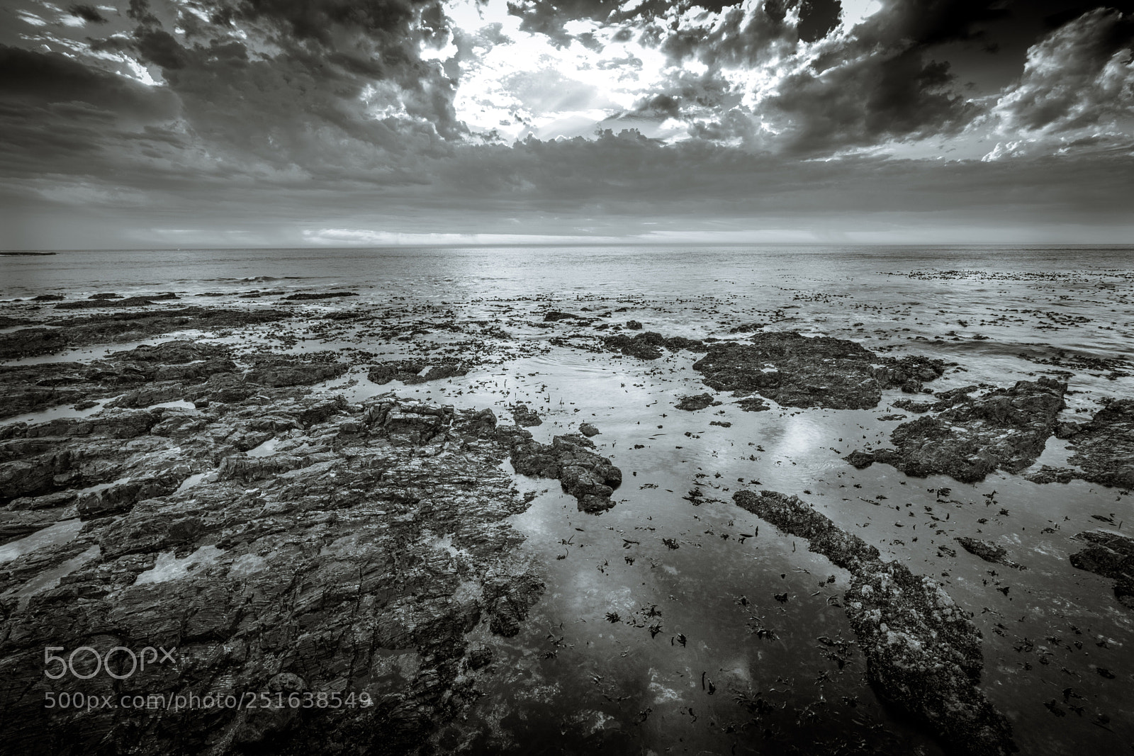 Canon EOS 6D Mark II sample photo. Cloudy beach mono photography