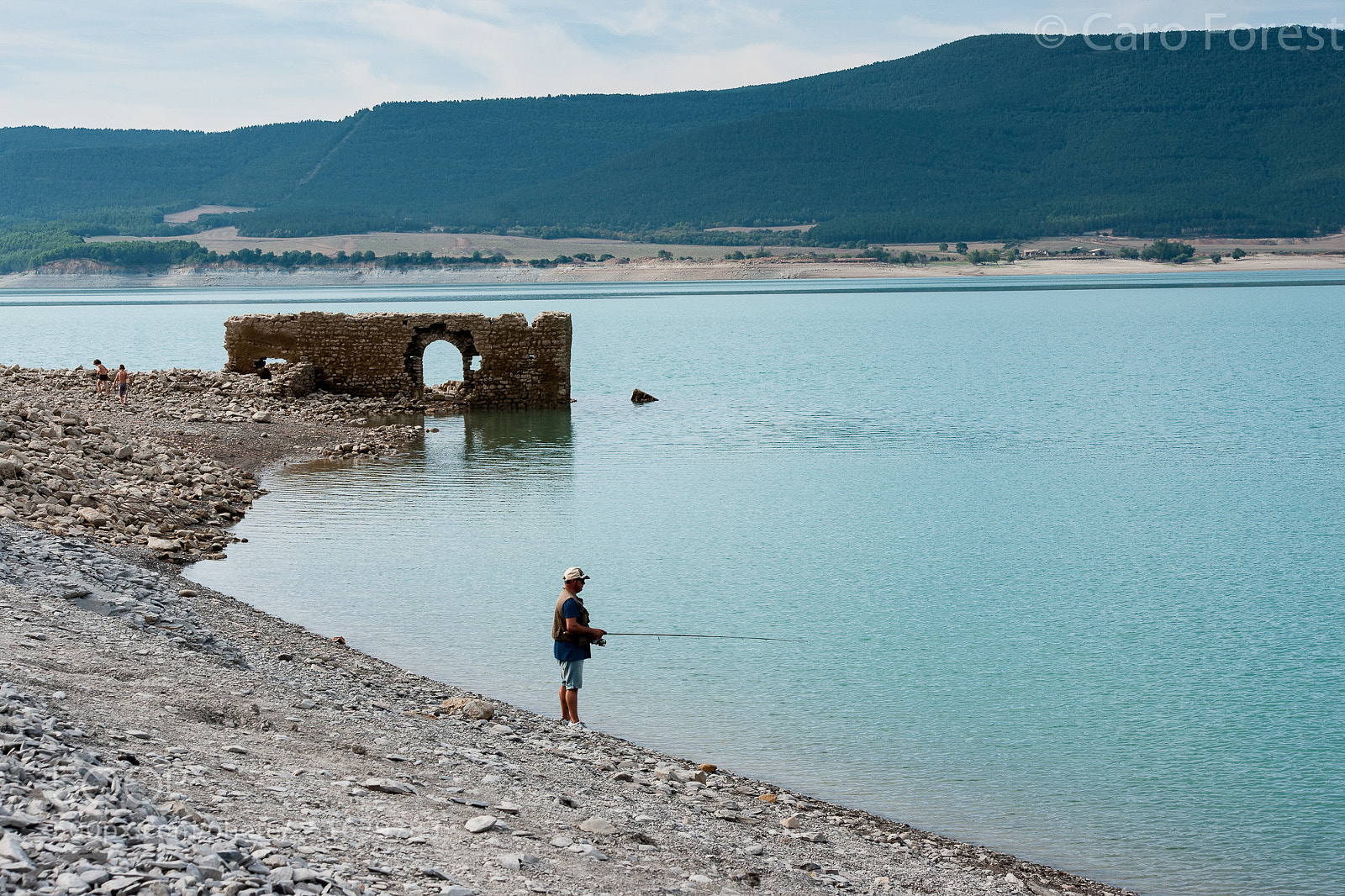 Sony Alpha DSLR-A700 sample photo. Fishing at pyrenean lake photography