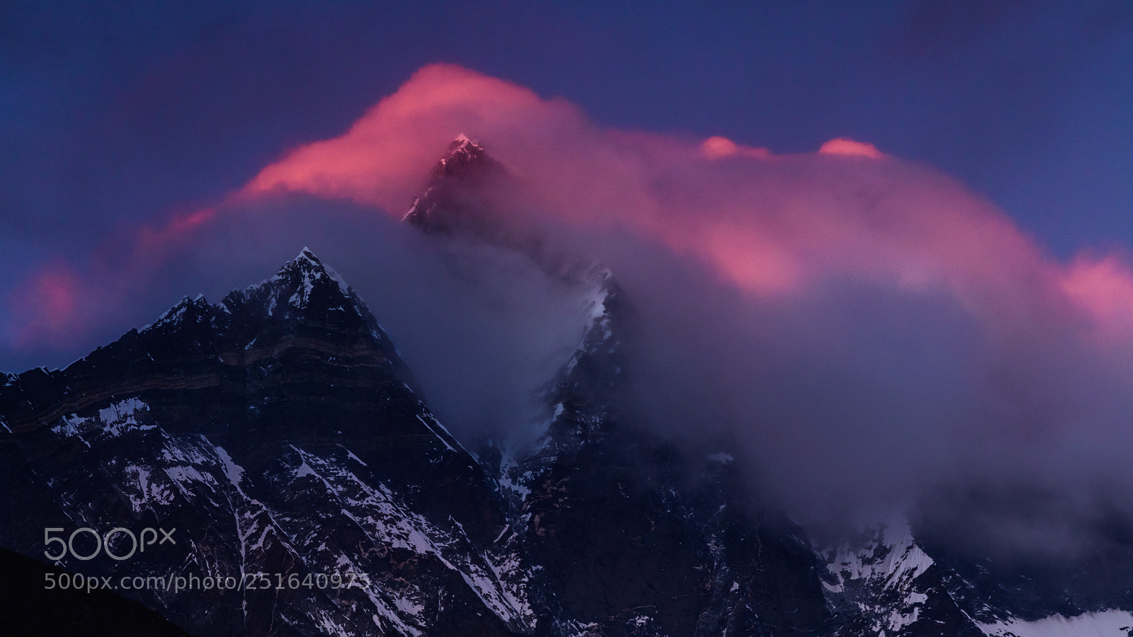 Nikon D850 sample photo. Sunset on lhotse photography