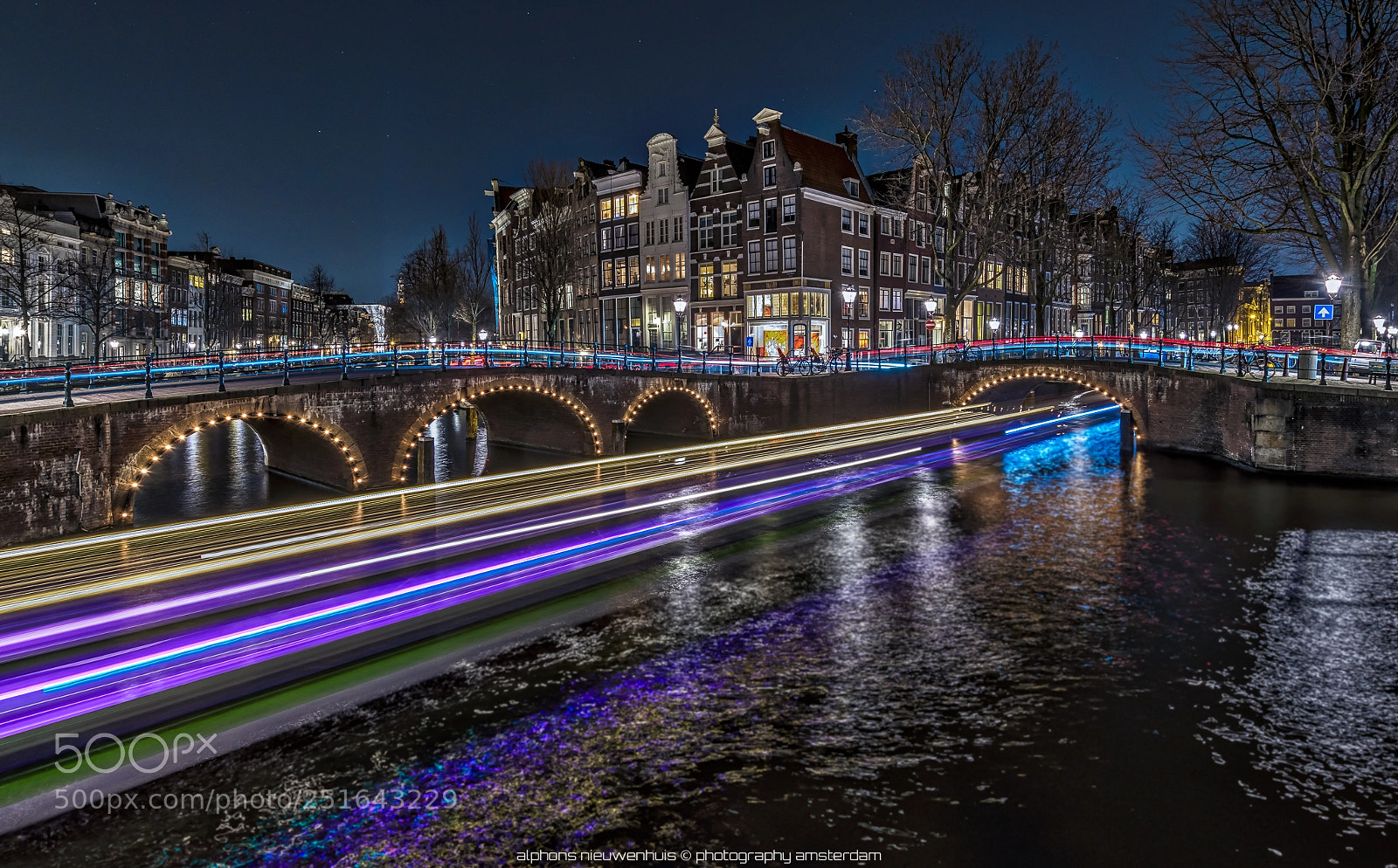 Nikon D850 sample photo. Amsterdam by night keizersgracht photography