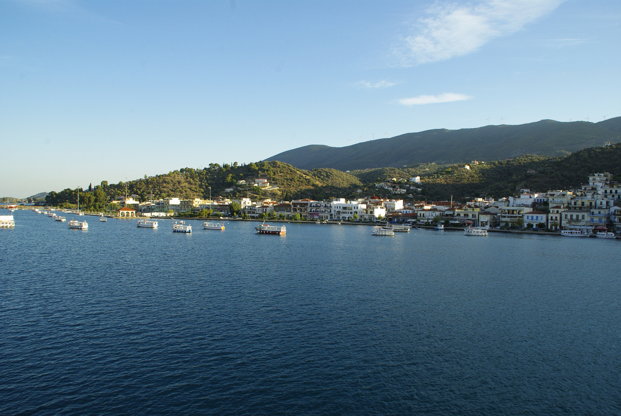 Pentax K200D sample photo. Galatas harbour photography