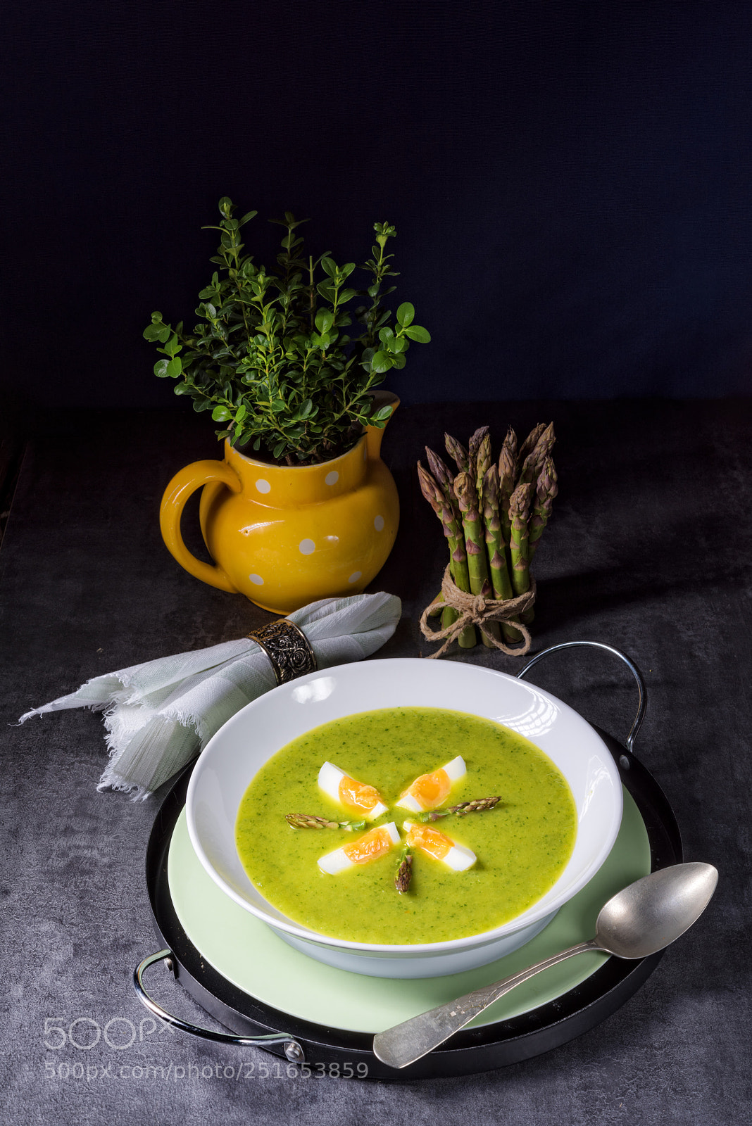 Nikon D810 sample photo. Green wild garlic soup photography