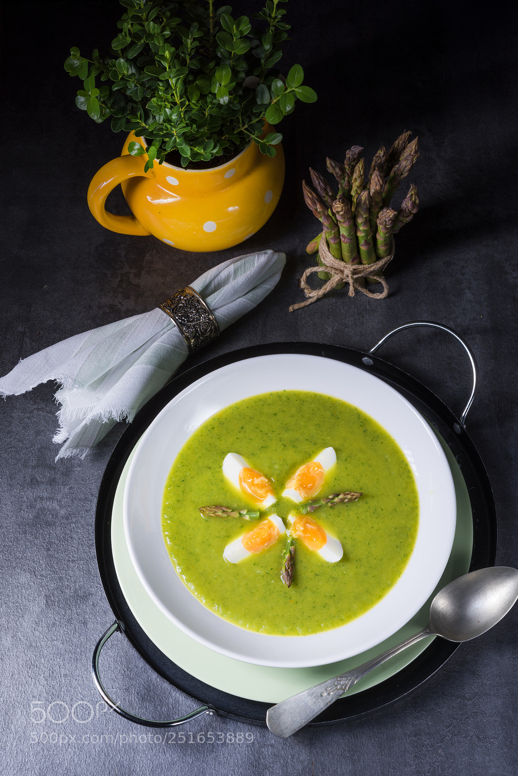 Nikon D810 sample photo. Green wild garlic soup photography