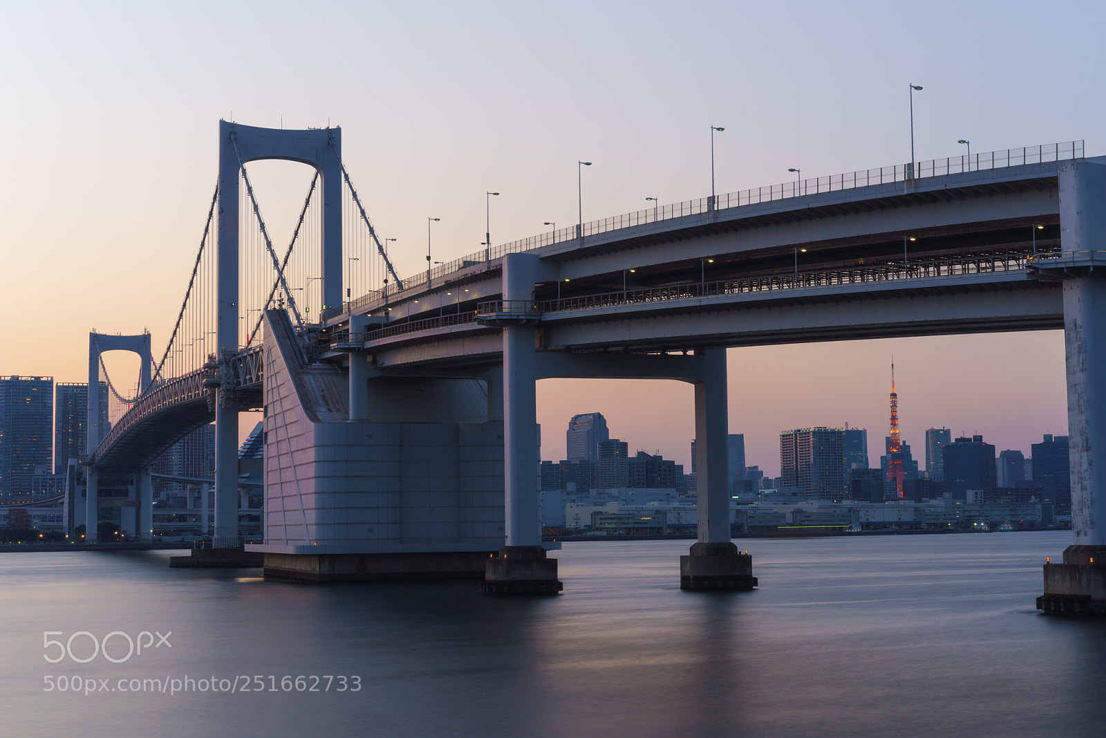 Sony a7R III sample photo. Rainbow bridge before dusk photography