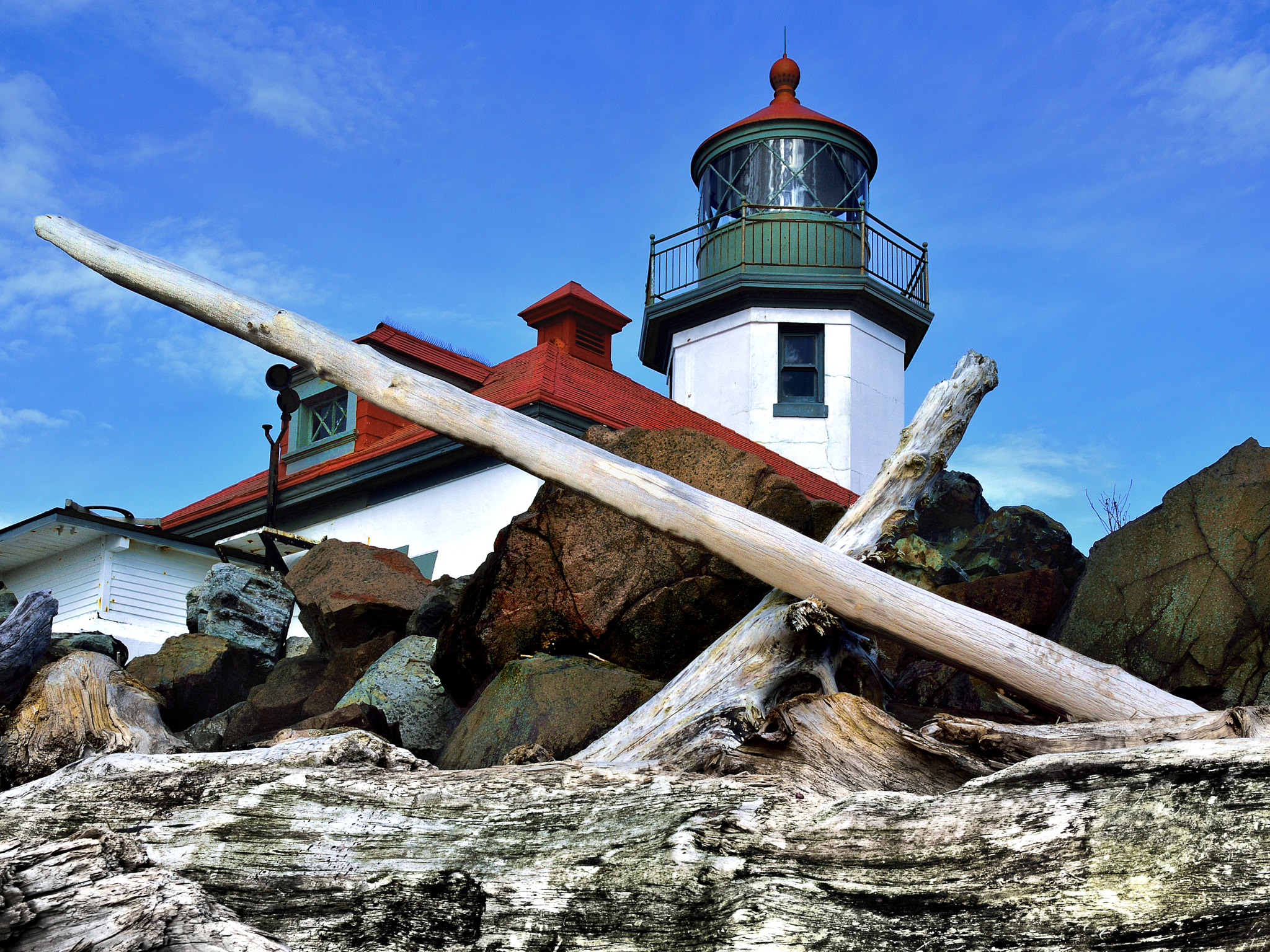 Nikon D5500 sample photo. Alki point lighthouse photography