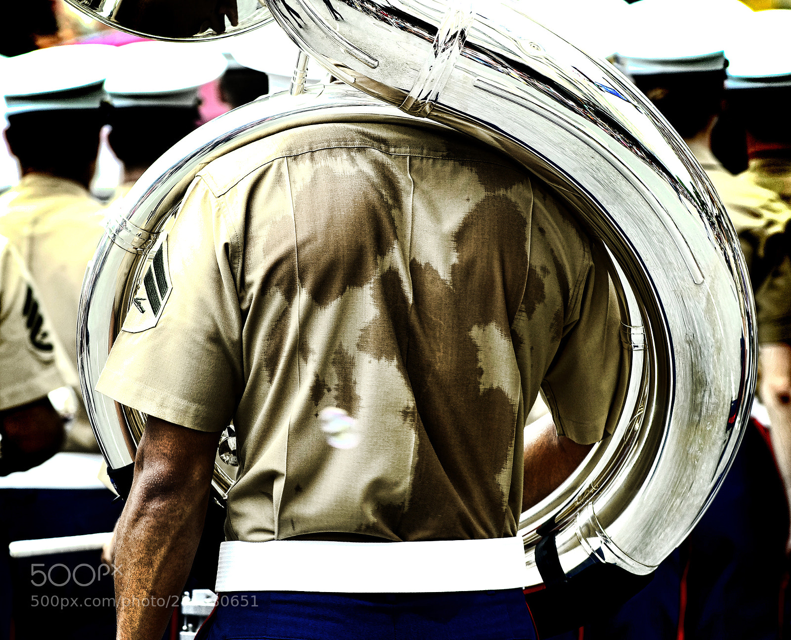 Pentax K-5 sample photo. Marine marching band photography