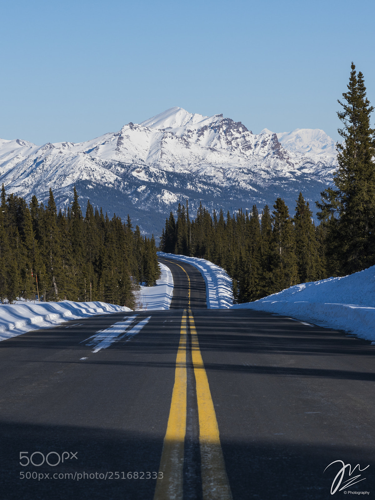 Nikon D810 sample photo. Snow, mountain and road photography