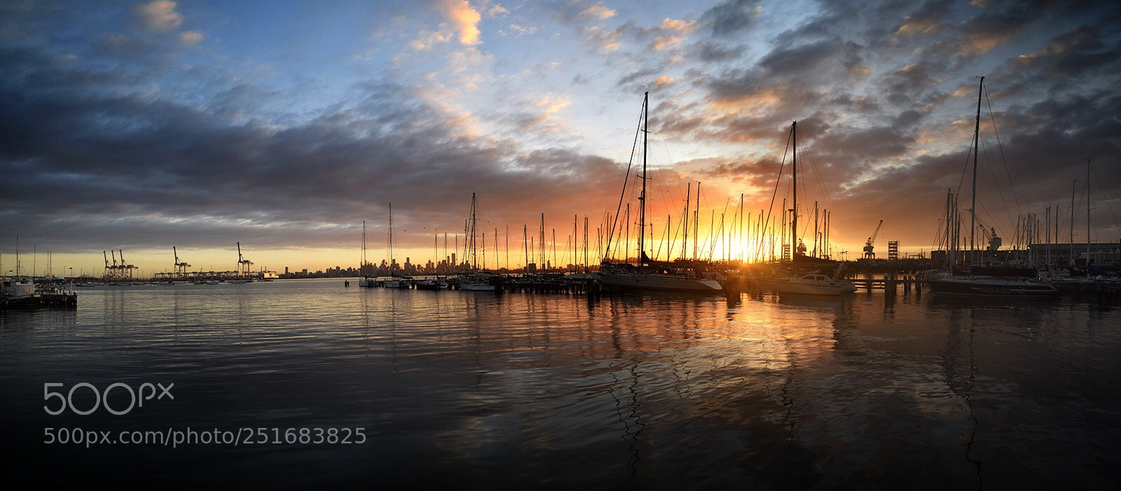 Nikon D810 sample photo. Williamstown port in sunrise  photography