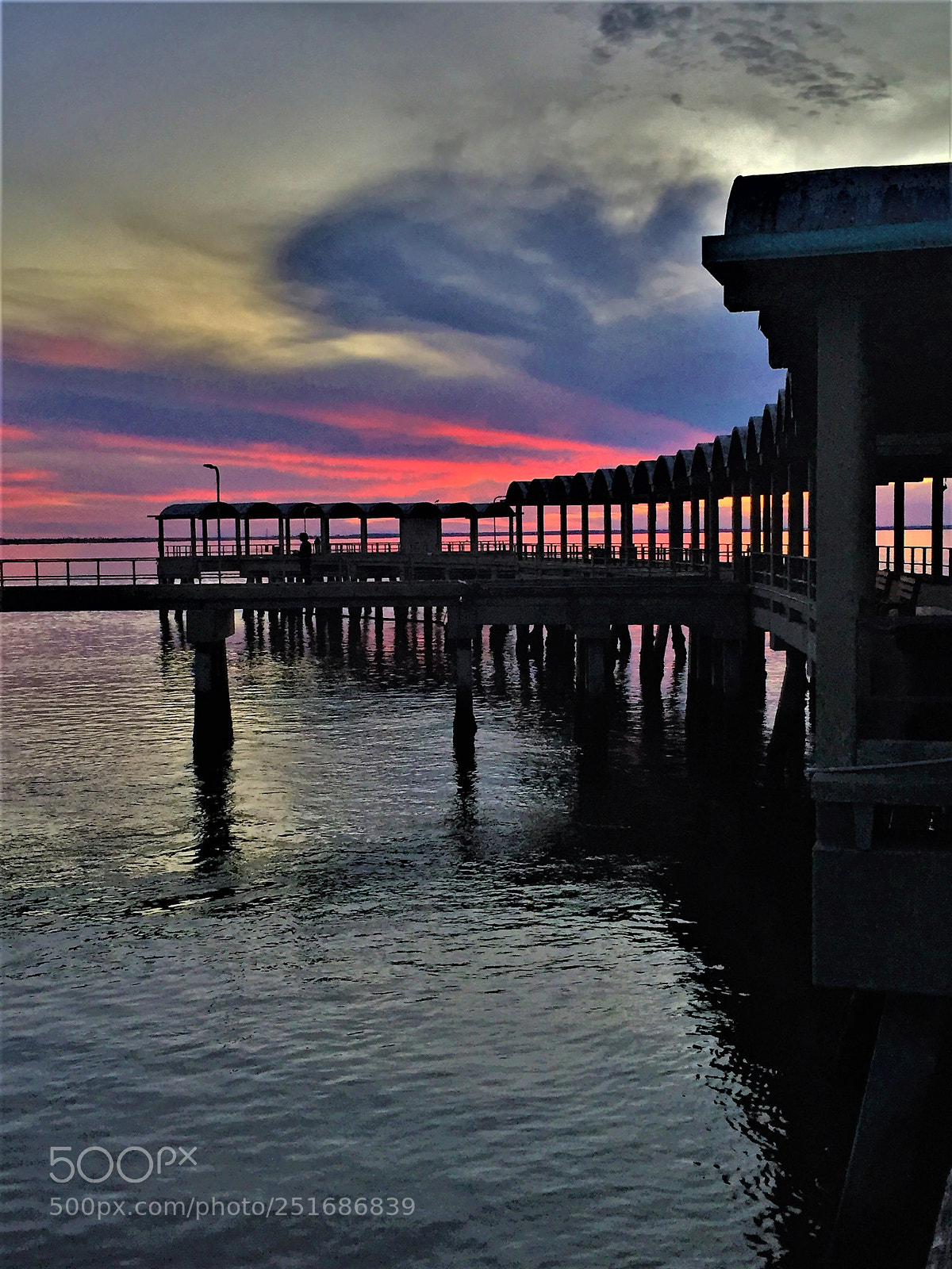 Apple iPhone 6 sample photo. Dock at sunset photography