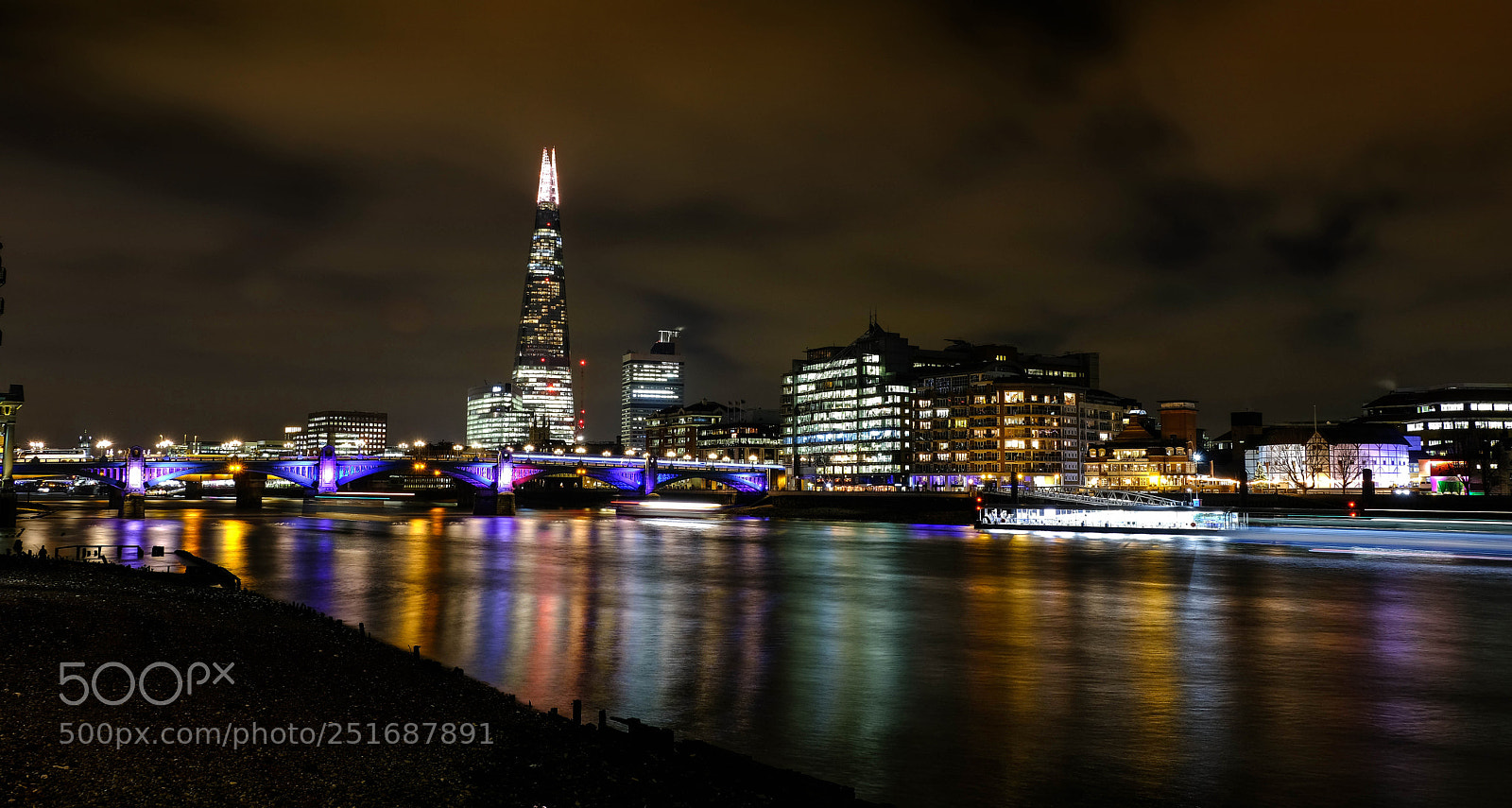 Fujifilm X-T2 sample photo. Shard at night photography