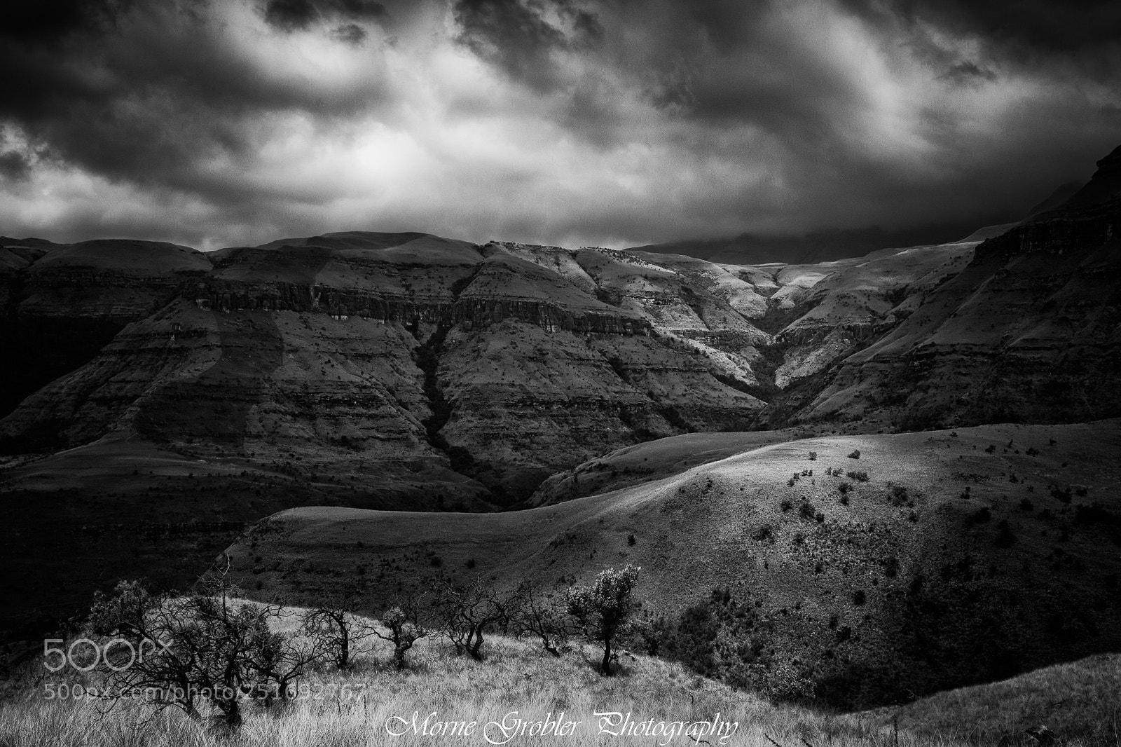 Canon EOS 5D Mark II sample photo. Moody mountains photography