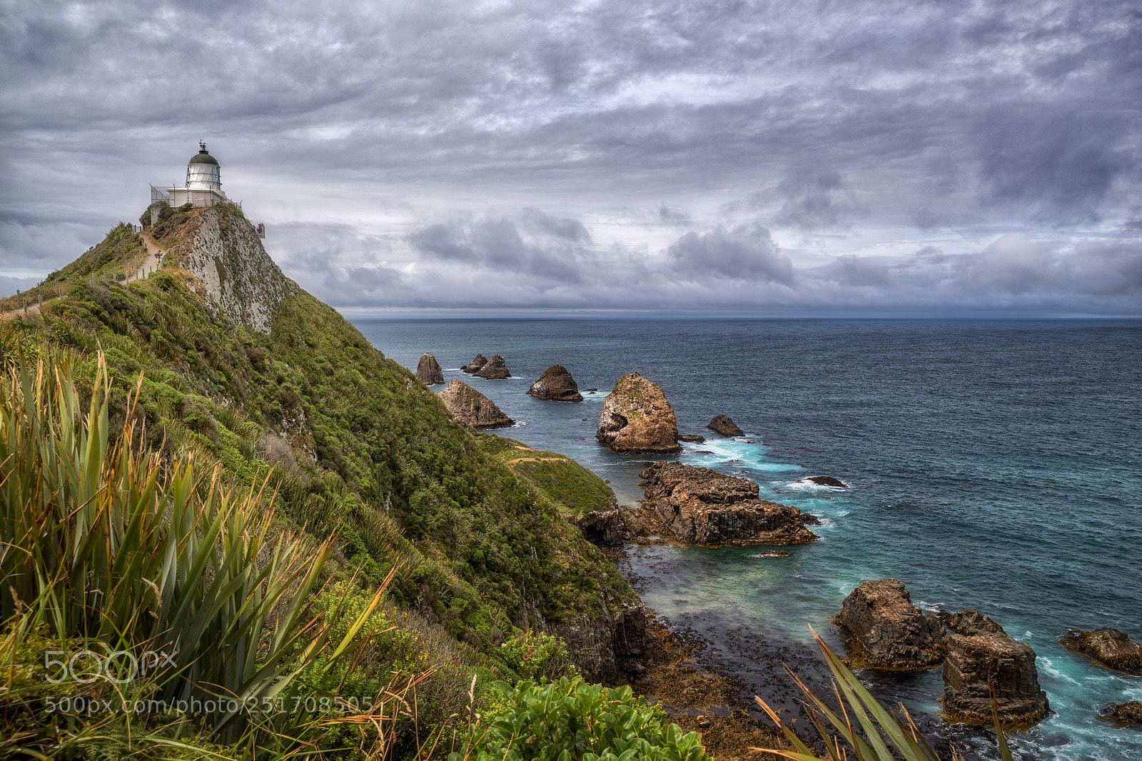 Pentax K-1 sample photo. Nugget point lighthouse photography