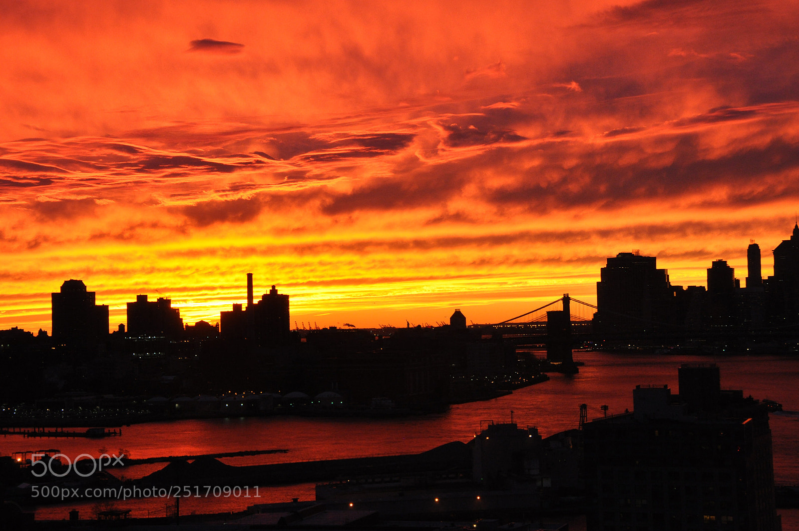 Nikon D90 sample photo. Nyc sunset - burning photography