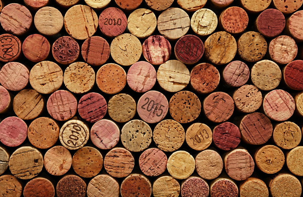 Close up background of used wine corks by Anton Eine on 500px.com