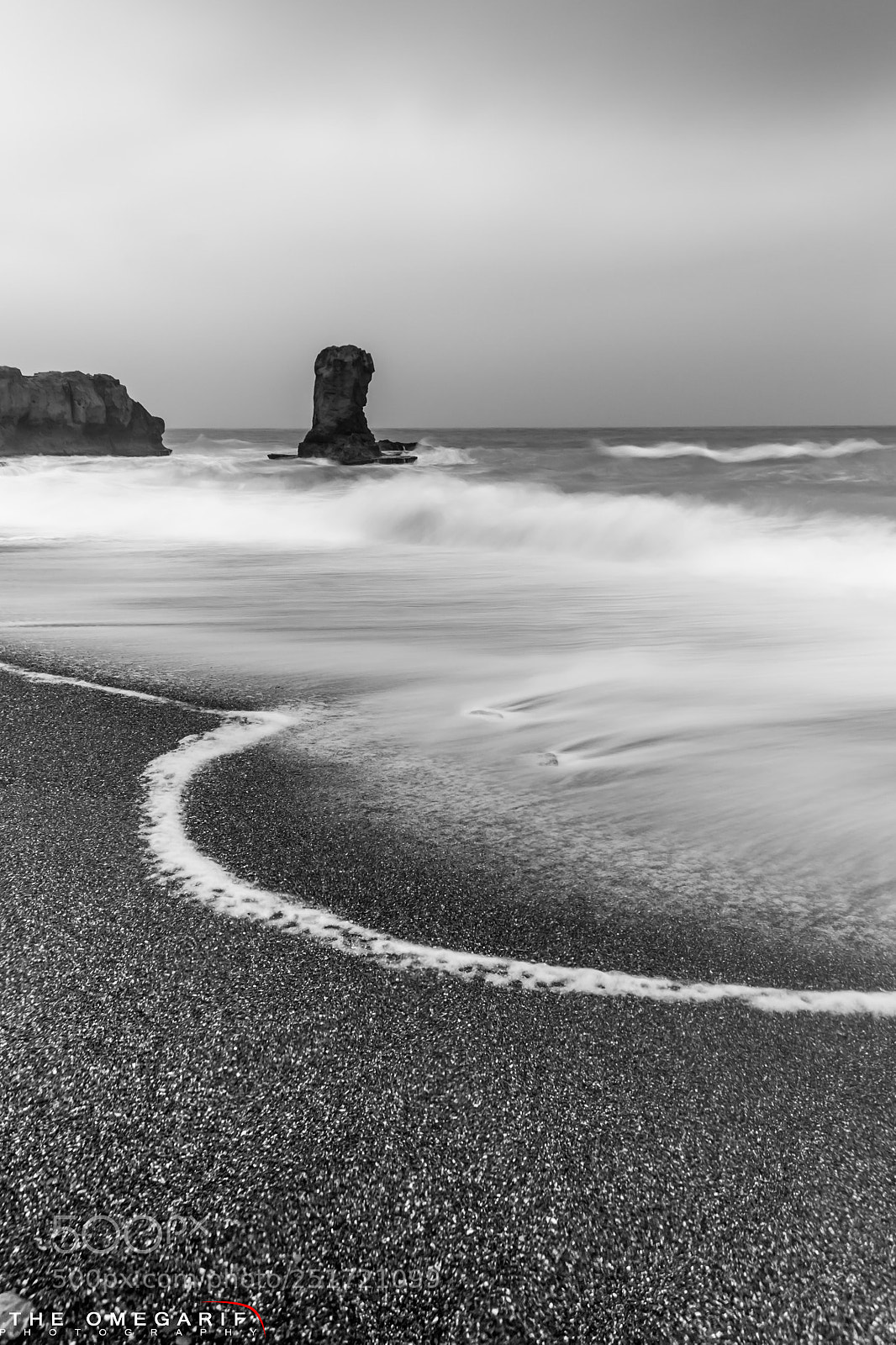 Nikon D3100 sample photo. Waves in cloudy day photography