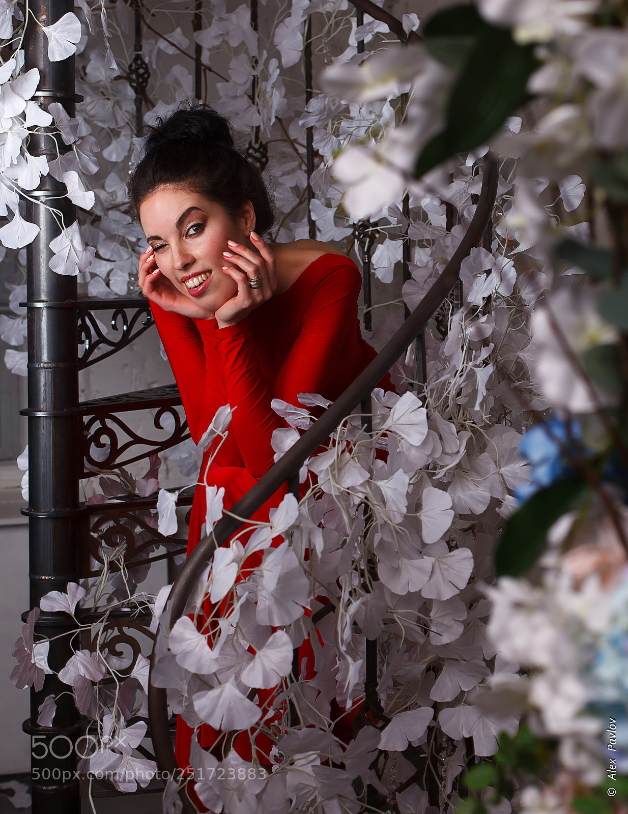 Canon EOS 5D Mark II sample photo. Woman in red photography