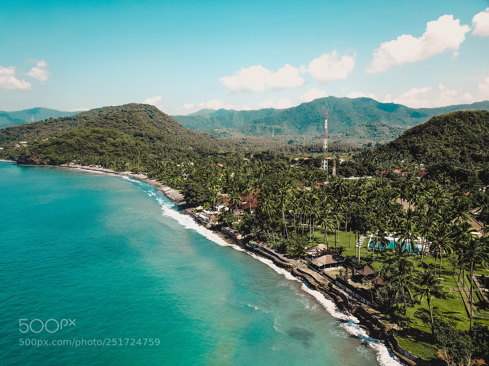 DJI FC220 sample photo. Candidasa coastline photography