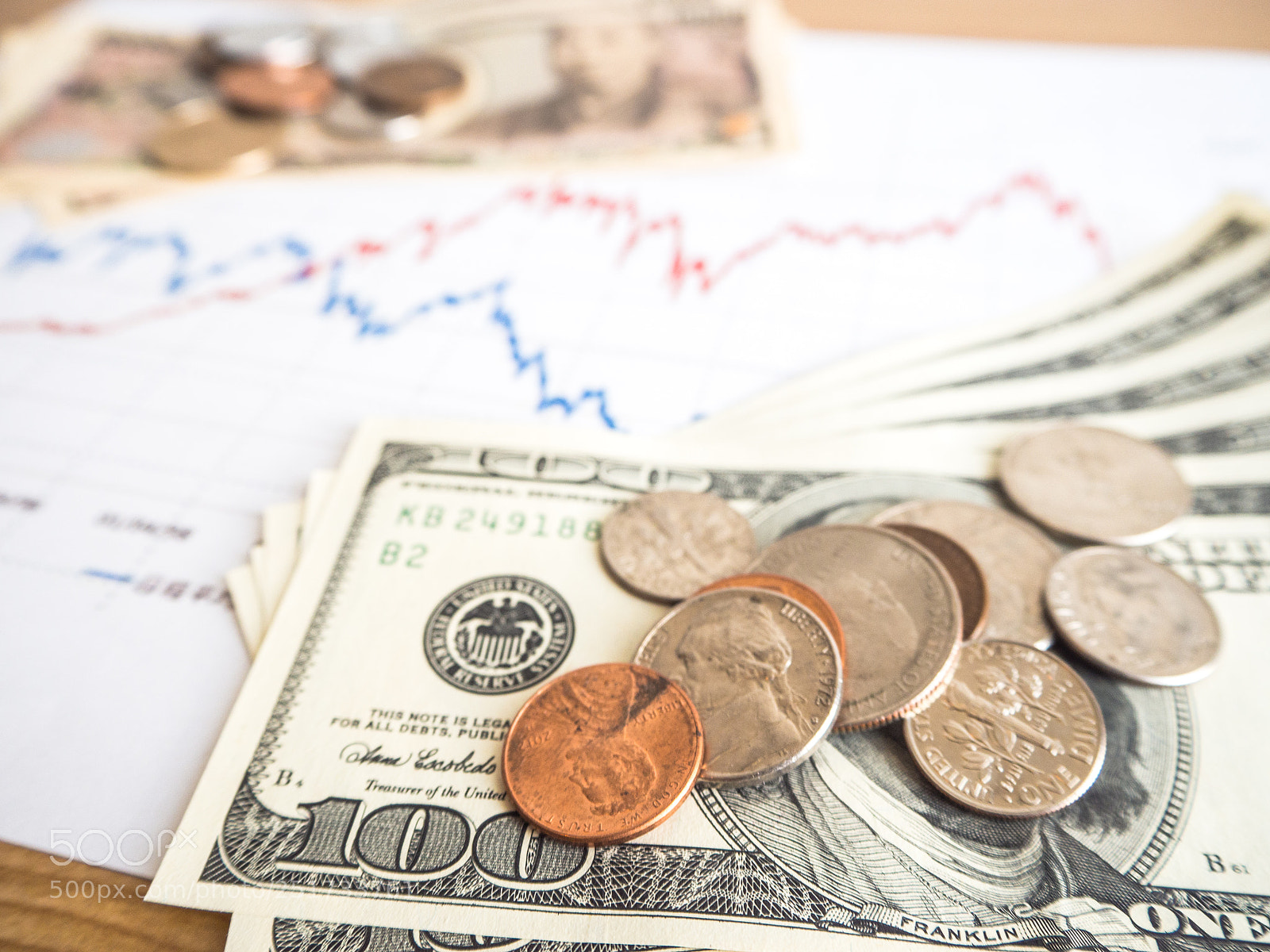 Olympus OM-D E-M10 sample photo. Investment stock chart money photography