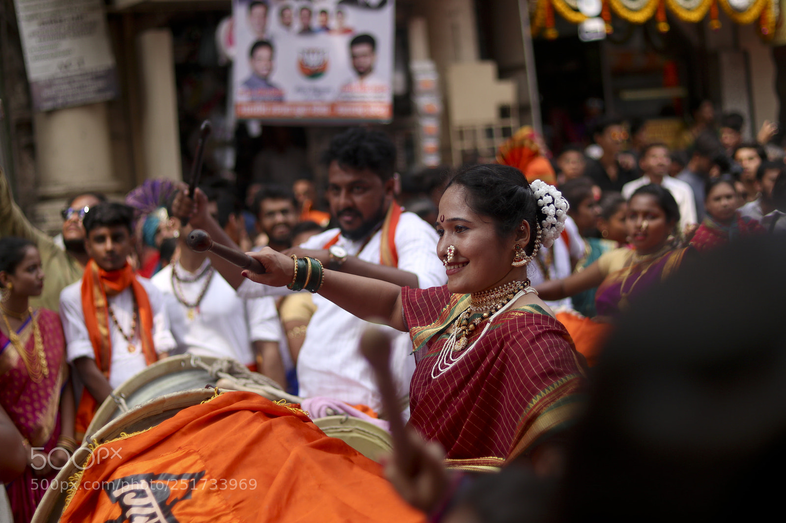Canon EOS 80D sample photo. Girl playing dhol drum photography