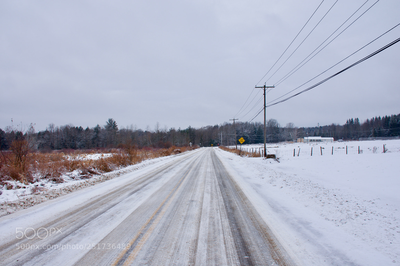 Nikon D7200 sample photo. Winter road photography