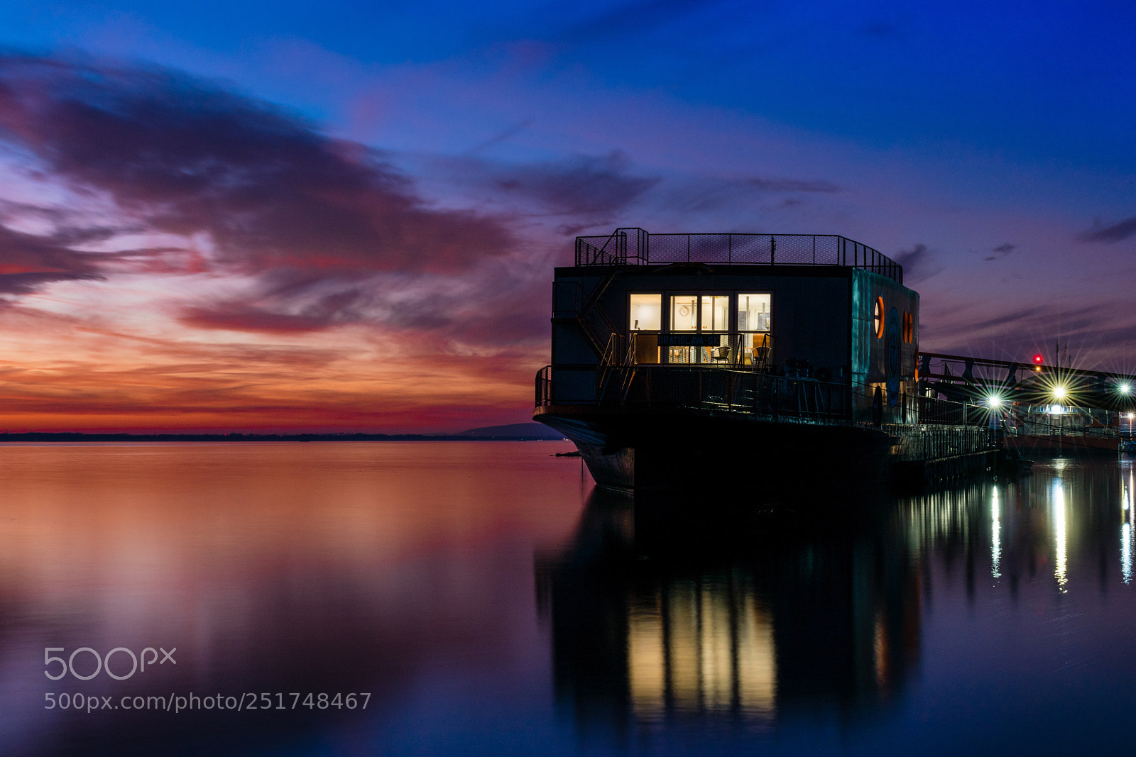 Nikon D3300 sample photo. Boath in blue hour photography