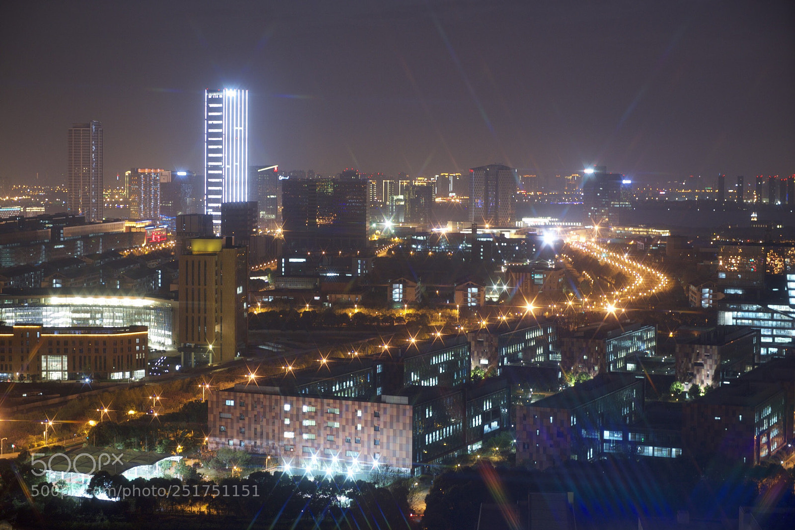 Sony a7 sample photo. Suzhou sip night photography