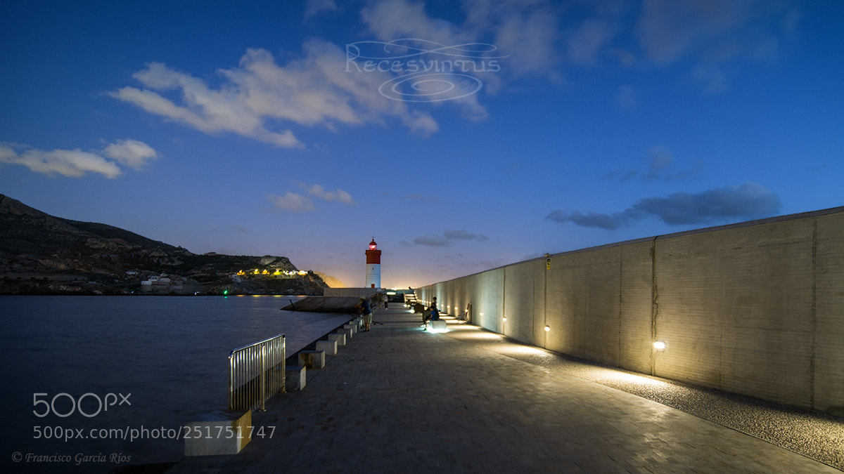 Sony a5100 sample photo. Navidad lighthouse seawall cartagena photography