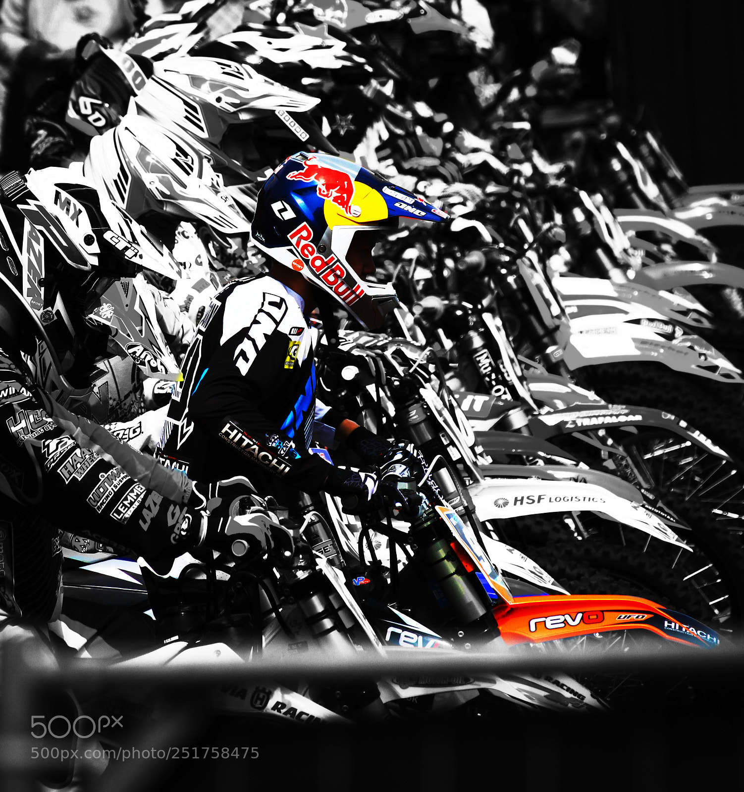 Canon EOS 7D sample photo. Bw red bull photography