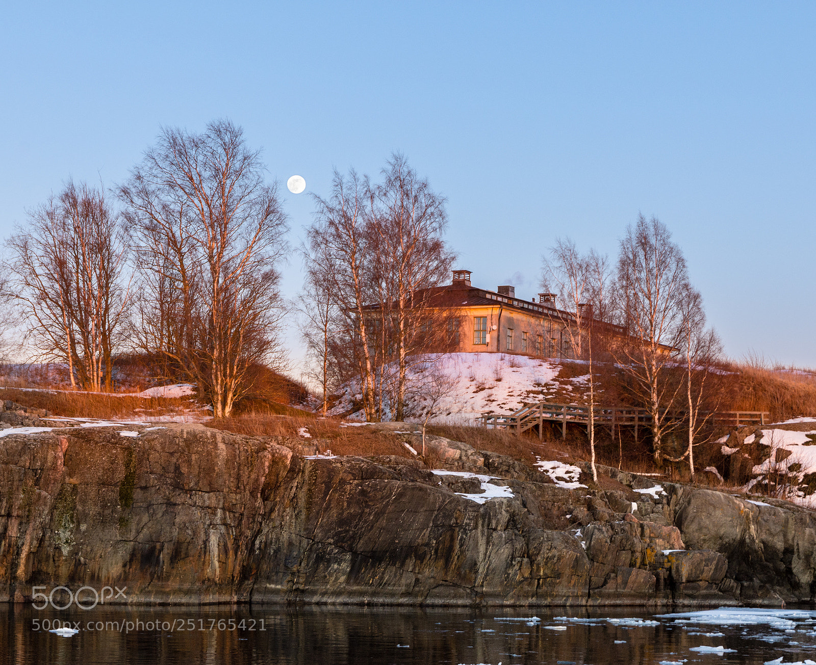 Nikon D7200 sample photo. Moonrise over harakka photography