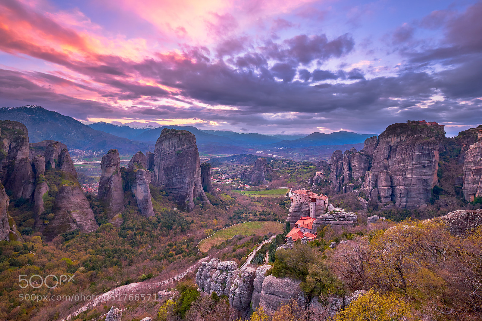 Fujifilm X-T2 sample photo. Meteora at sunset photography