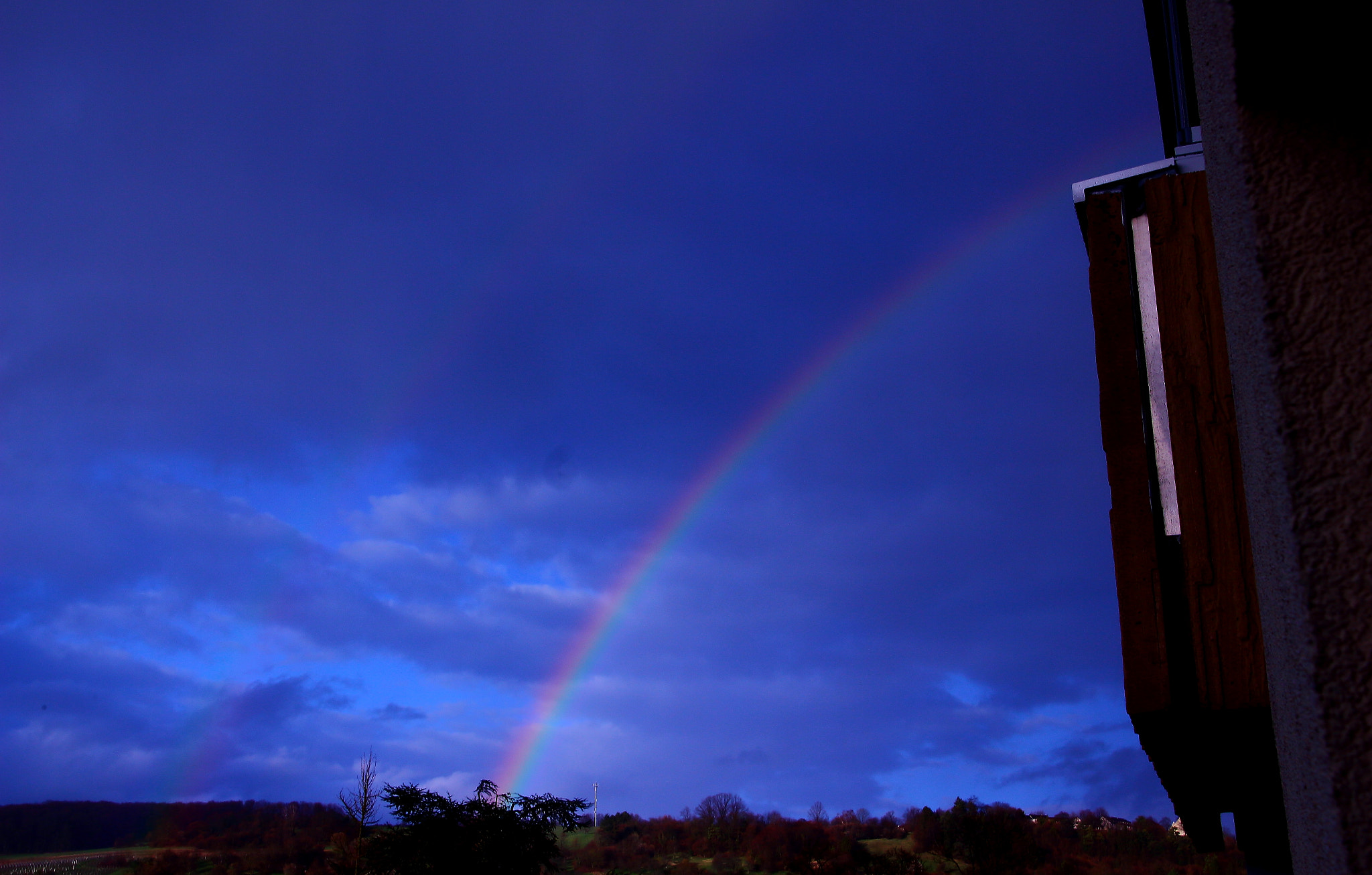 Canon EOS 100D (EOS Rebel SL1 / EOS Kiss X7) sample photo. Doulbe rainbow over weil am rhein photography
