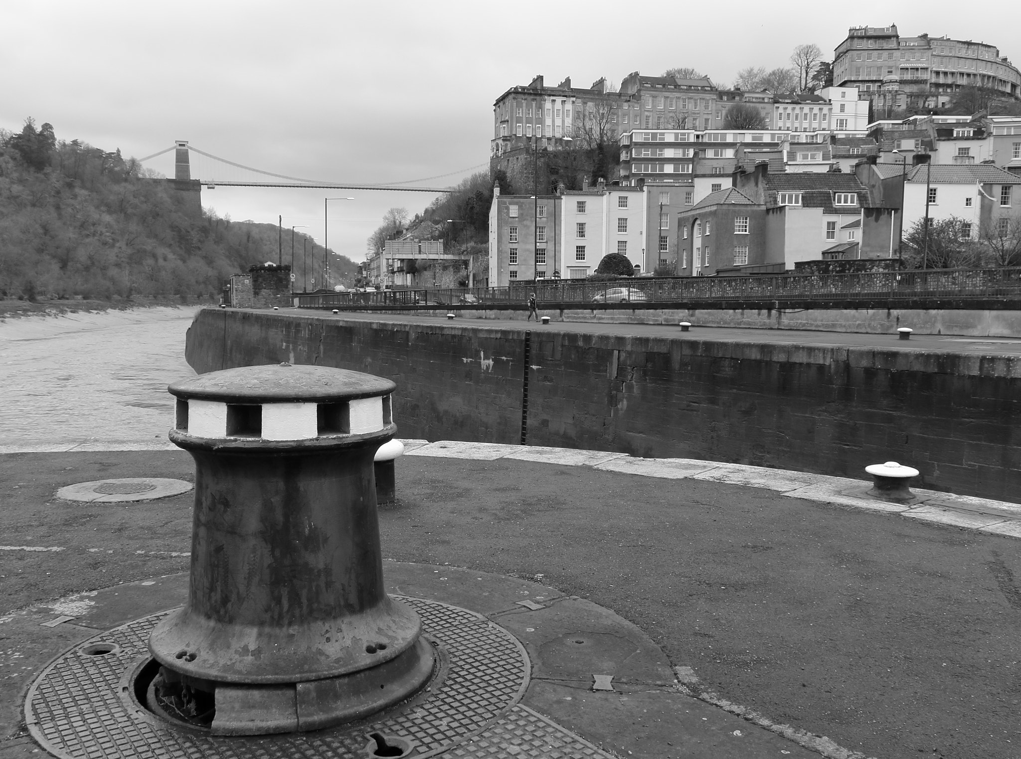 Canon EOS 80D sample photo. Cumberland basin b+w photography