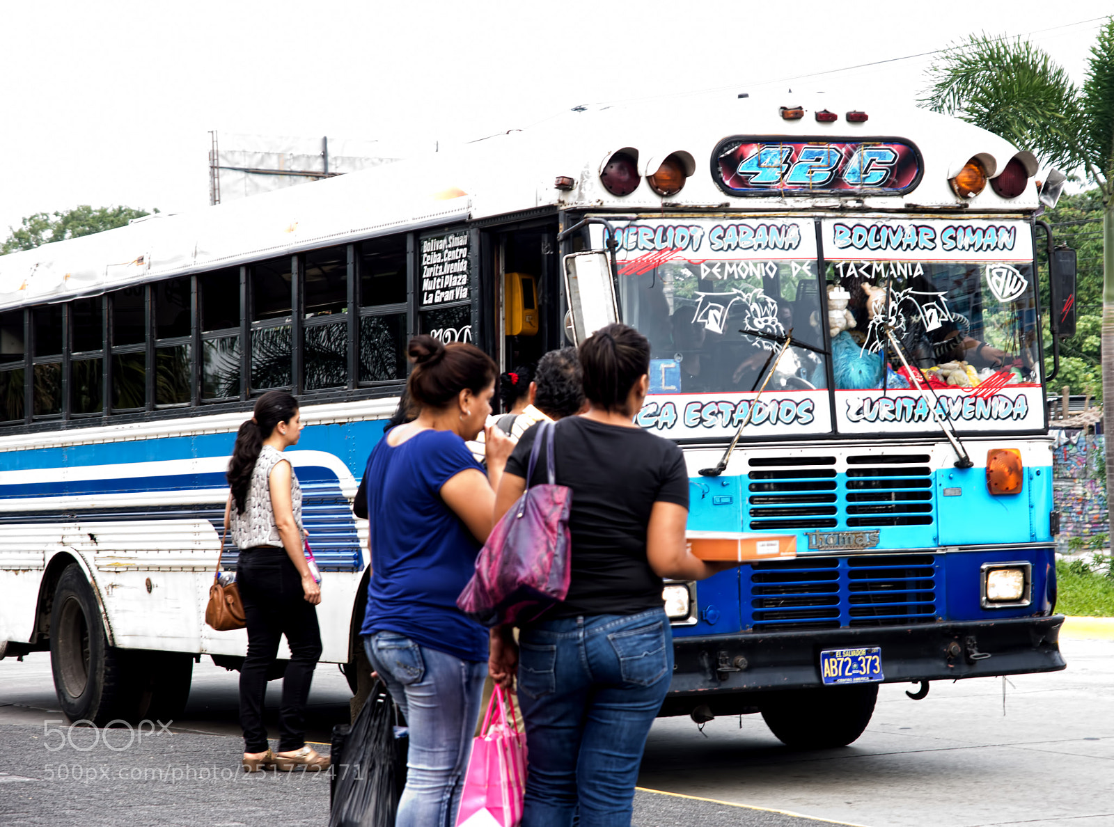 Pentax K-5 sample photo. El salvador bus riders photography
