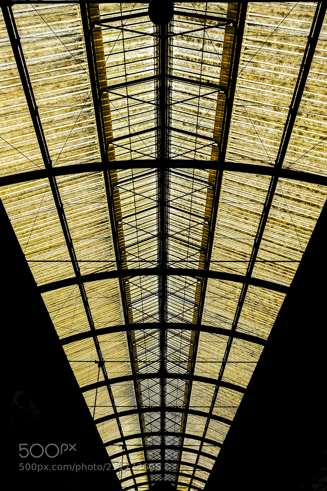 Fujifilm X-T20 sample photo. Train station roof photography
