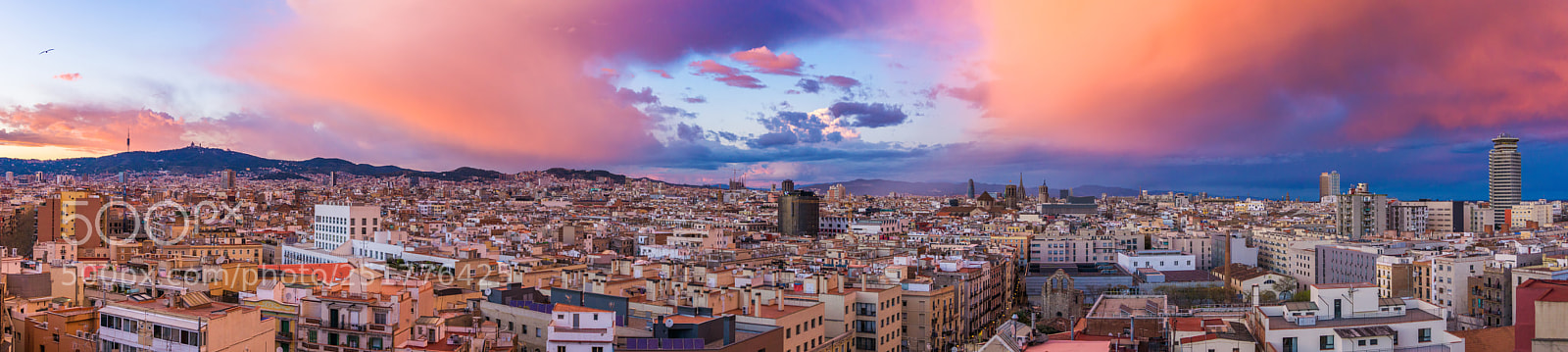 Sony a6000 sample photo. Golden barcelona sunset photography